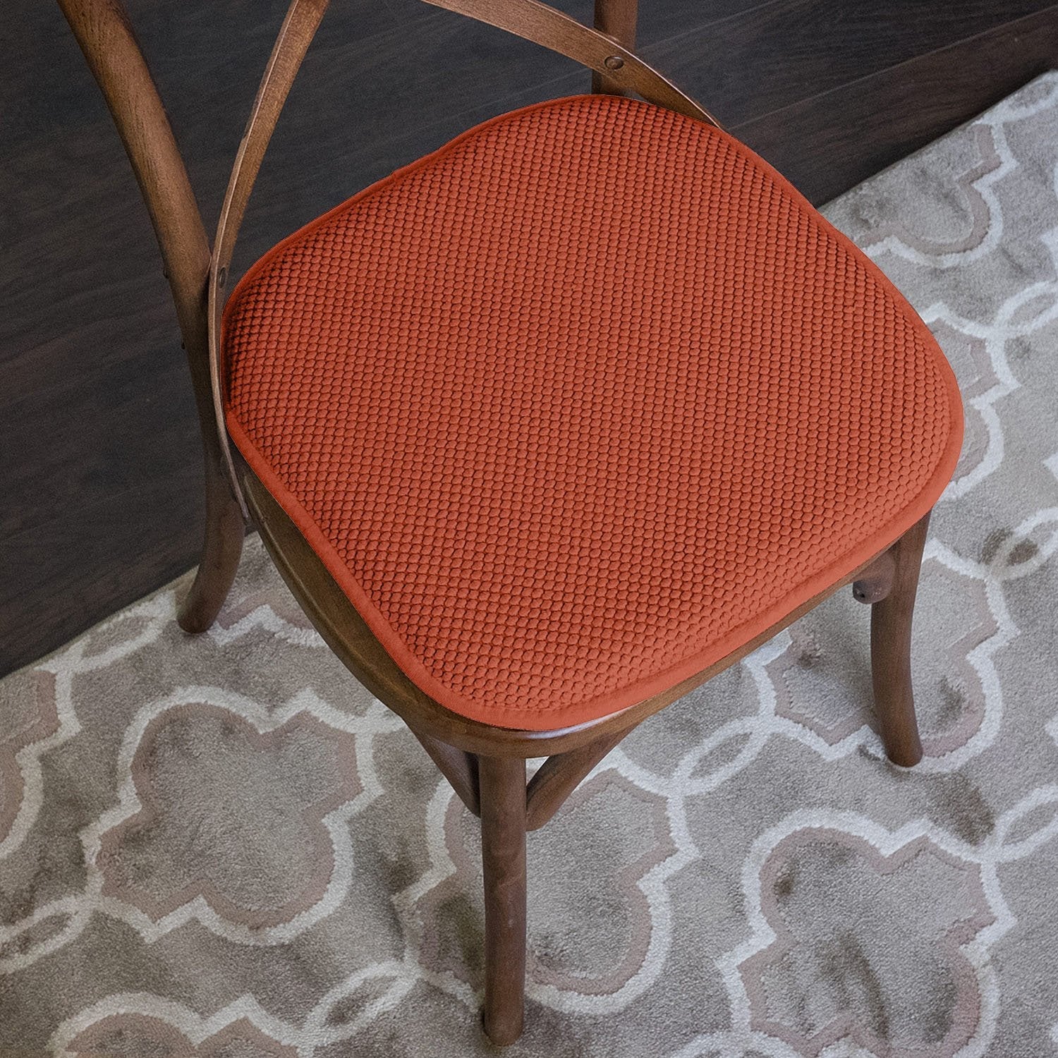 Honeycomb Chair Cushion Set Rust - Chair
