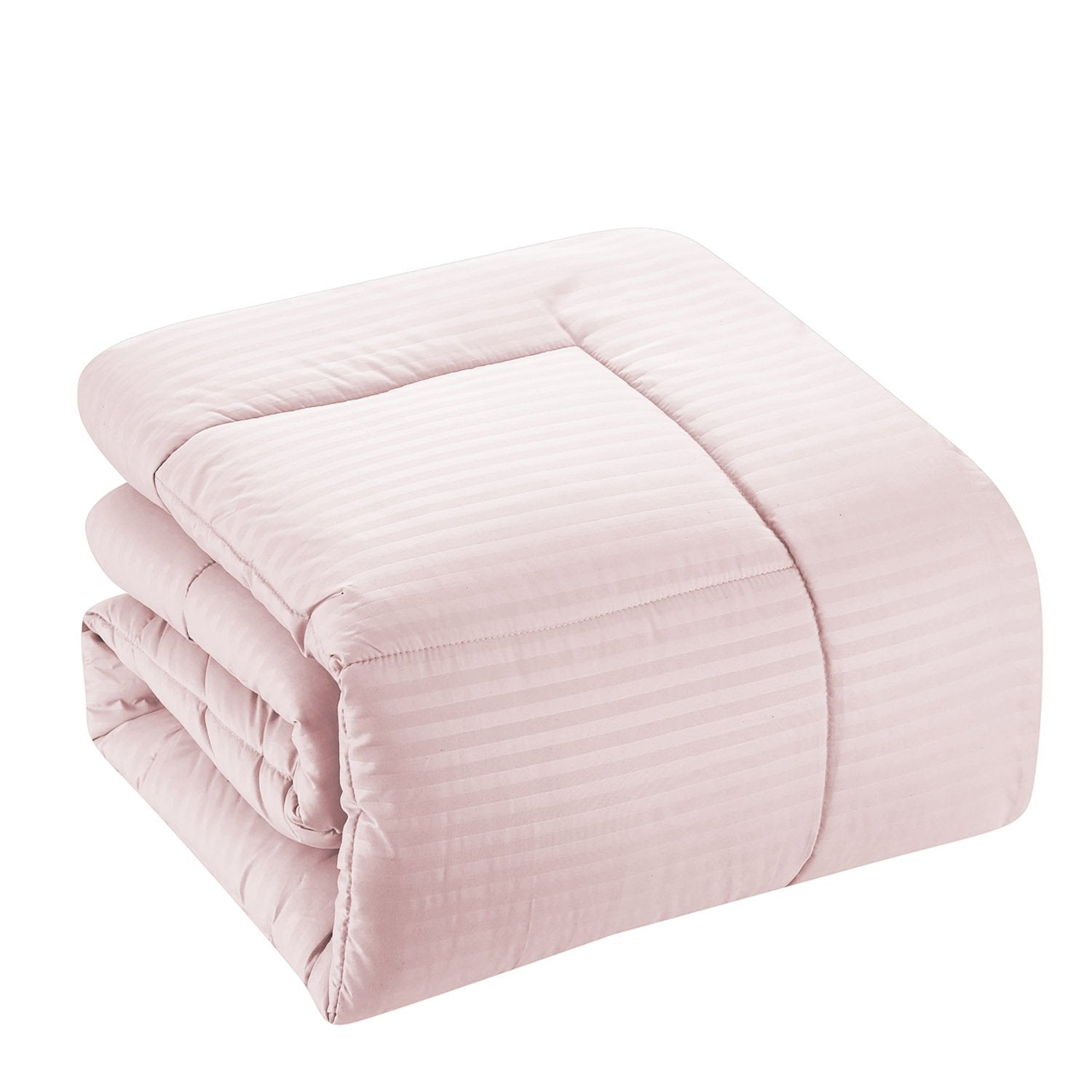 Dobby Stripe 8-Piece Bed In A Bag Comforter Set Pale Pink - Comforter