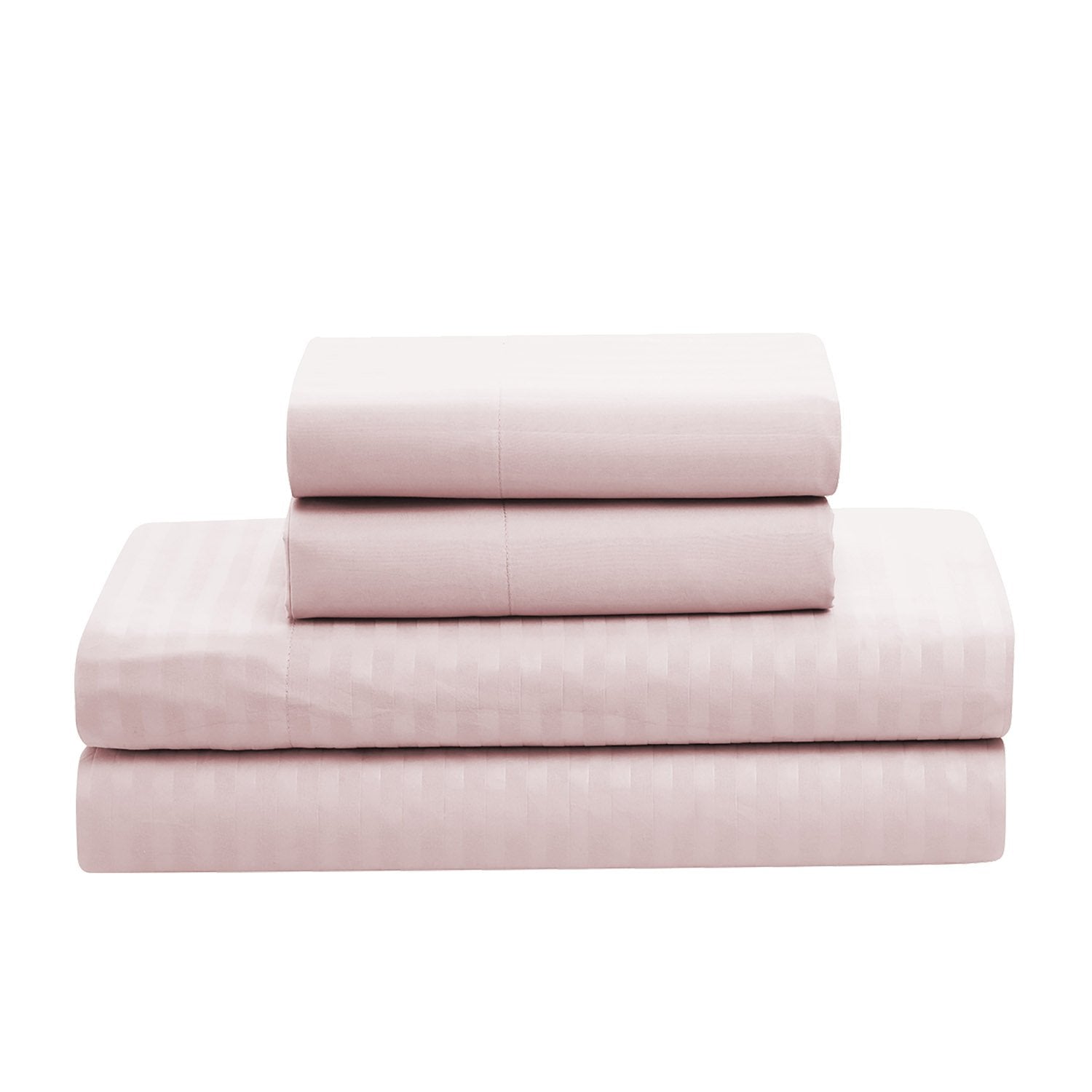 Dobby Stripe 8-Piece Bed In A Bag Comforter Set Pale Pink - Sheets