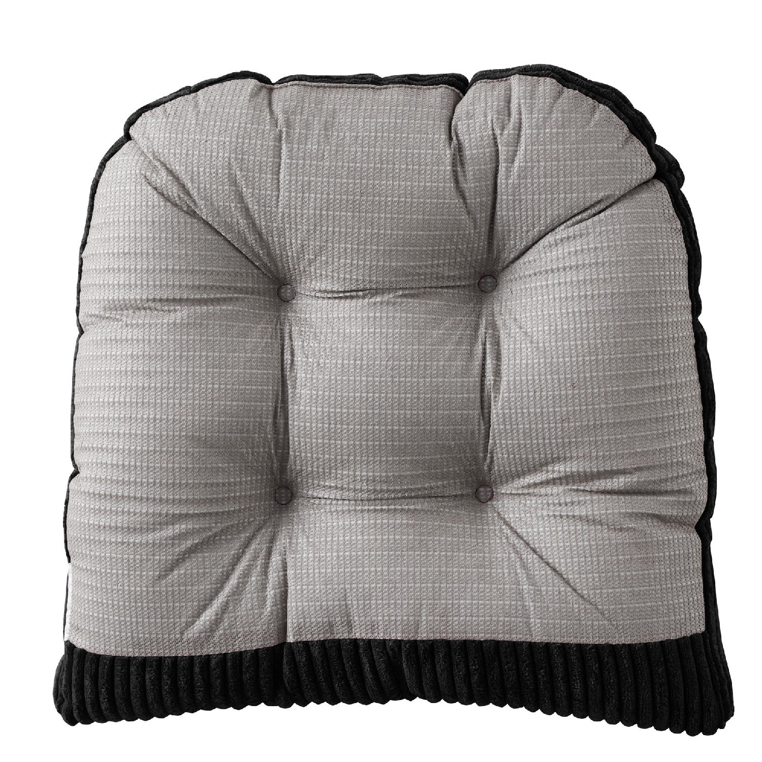 Velvet 2-Piece Rocking Chair Cushion Set Black - Back