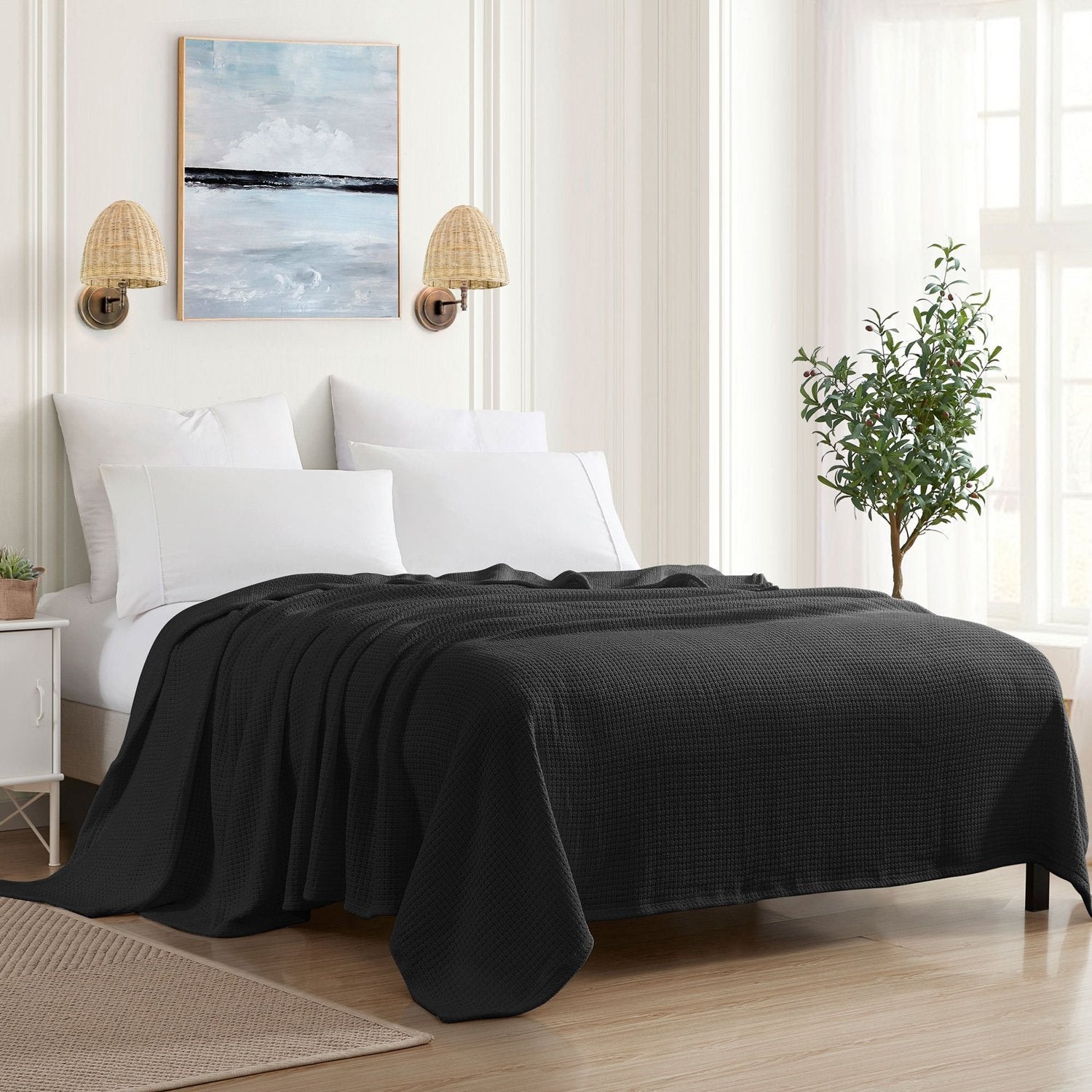 Black king size discount blanket