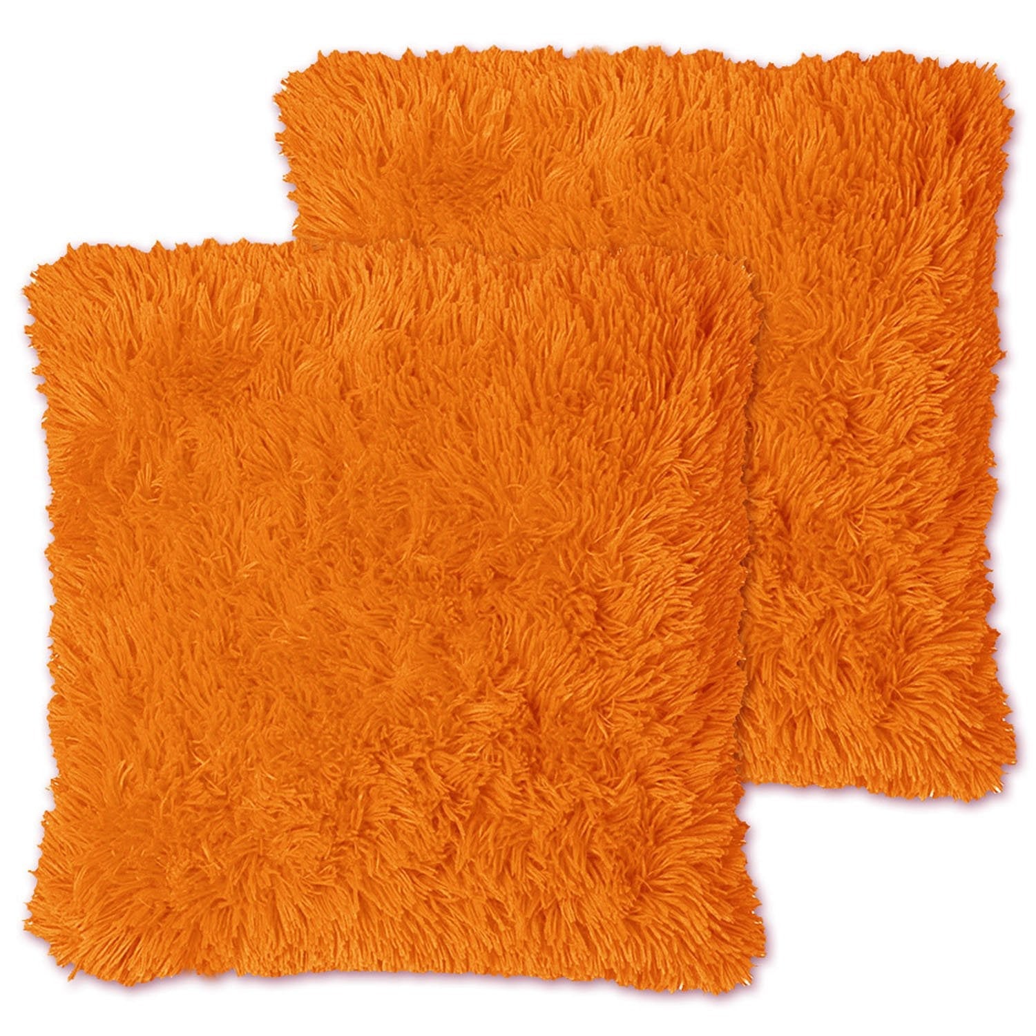 Orange faux best sale fur pillows