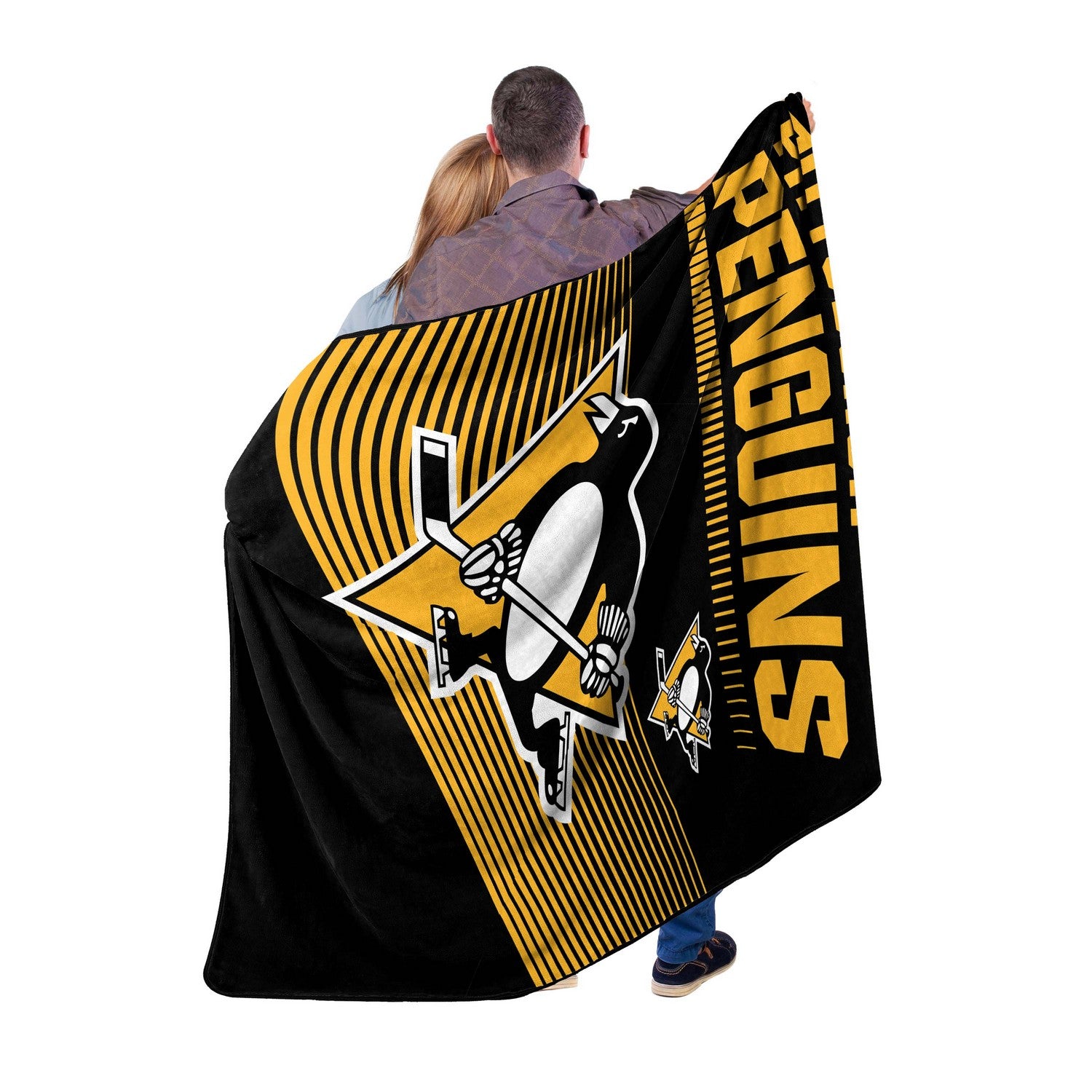 NHL Raschel Throw Blanket Pittsburgh Penguins Models