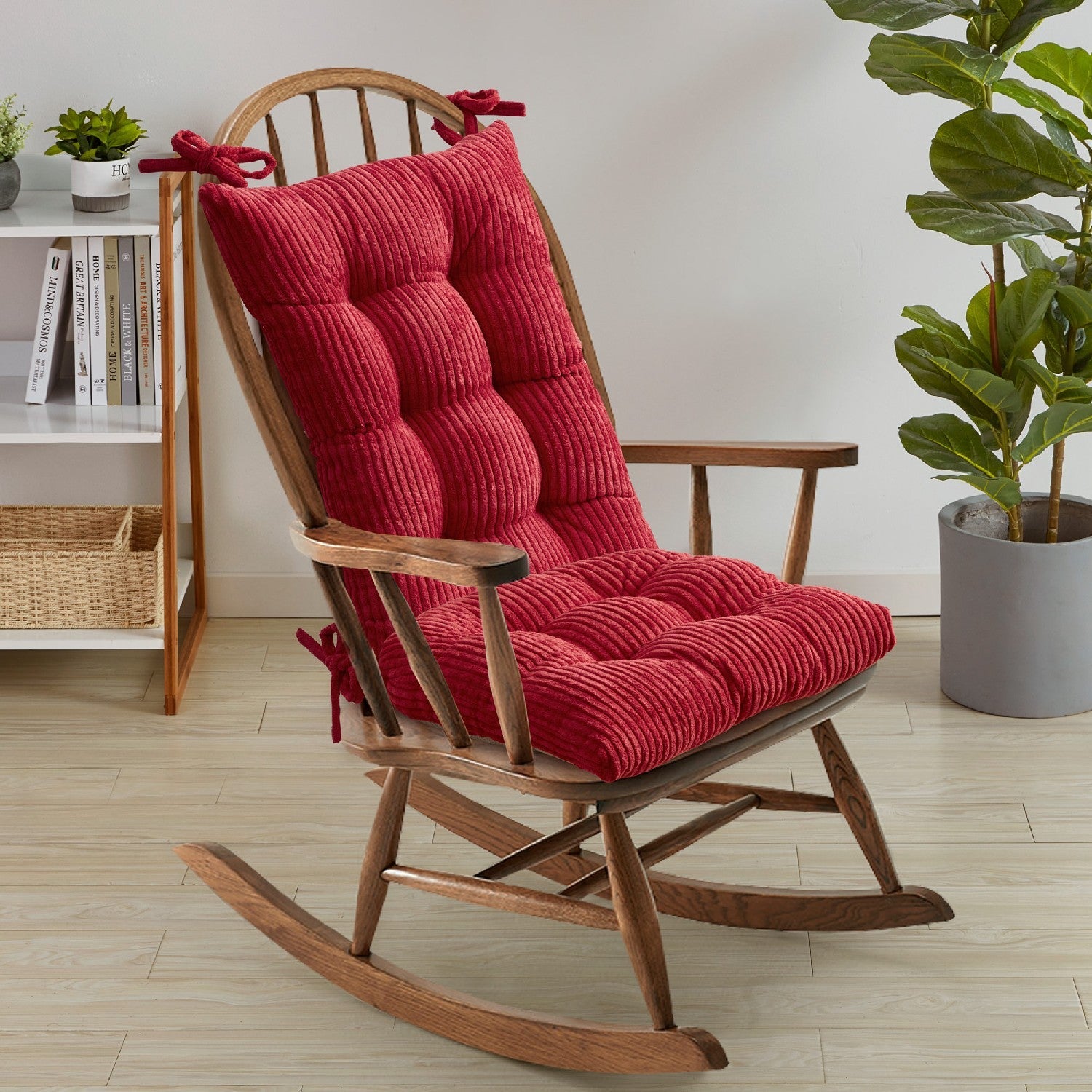 Rocking chair hot sale pillows