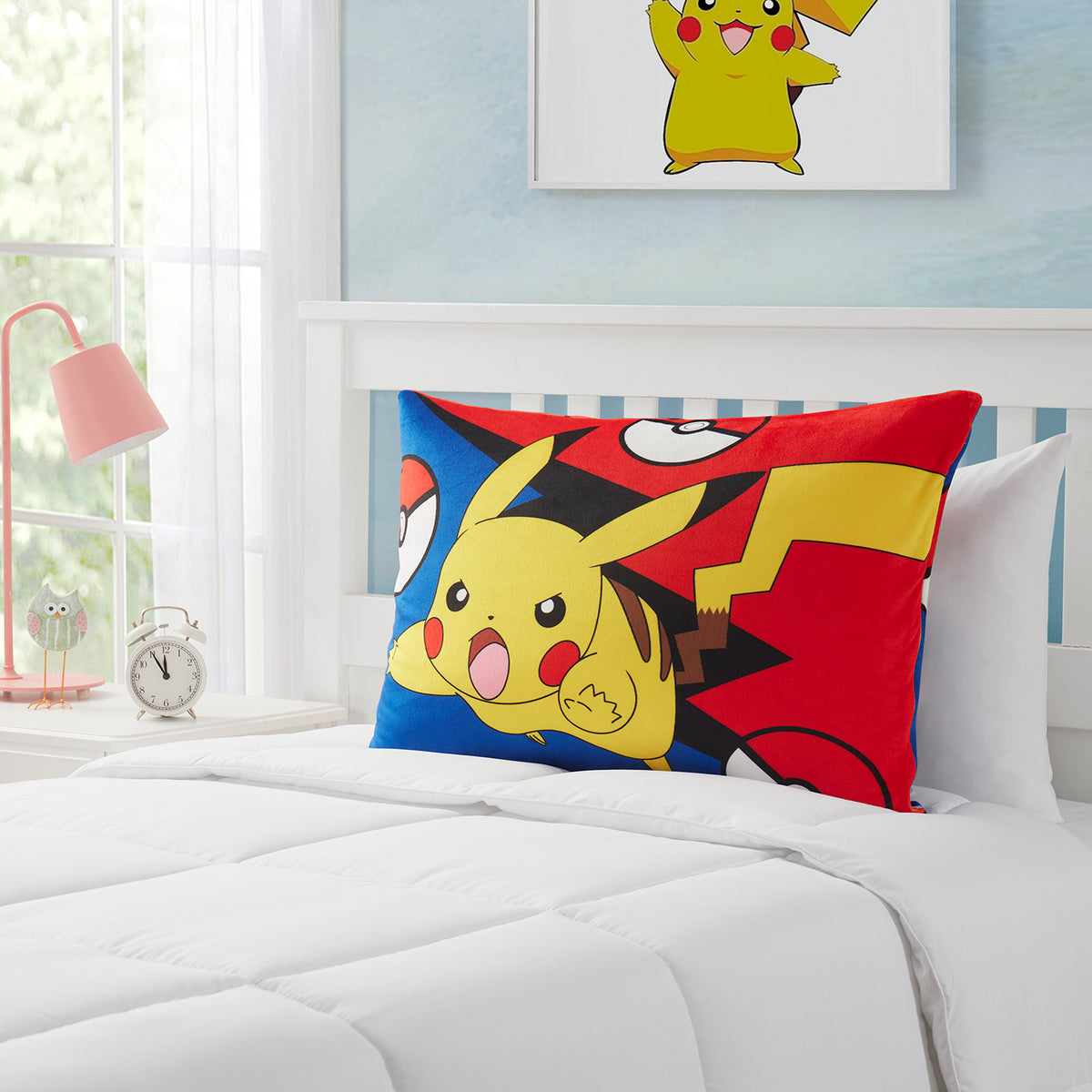 Pikachu Kids Reversible Pillow with Removable Shell