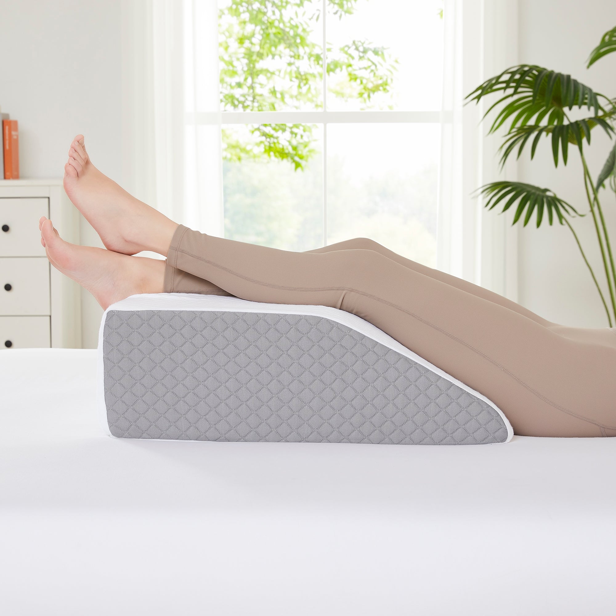 Leg Elevated Support Wedge Pillow with High Density Foam