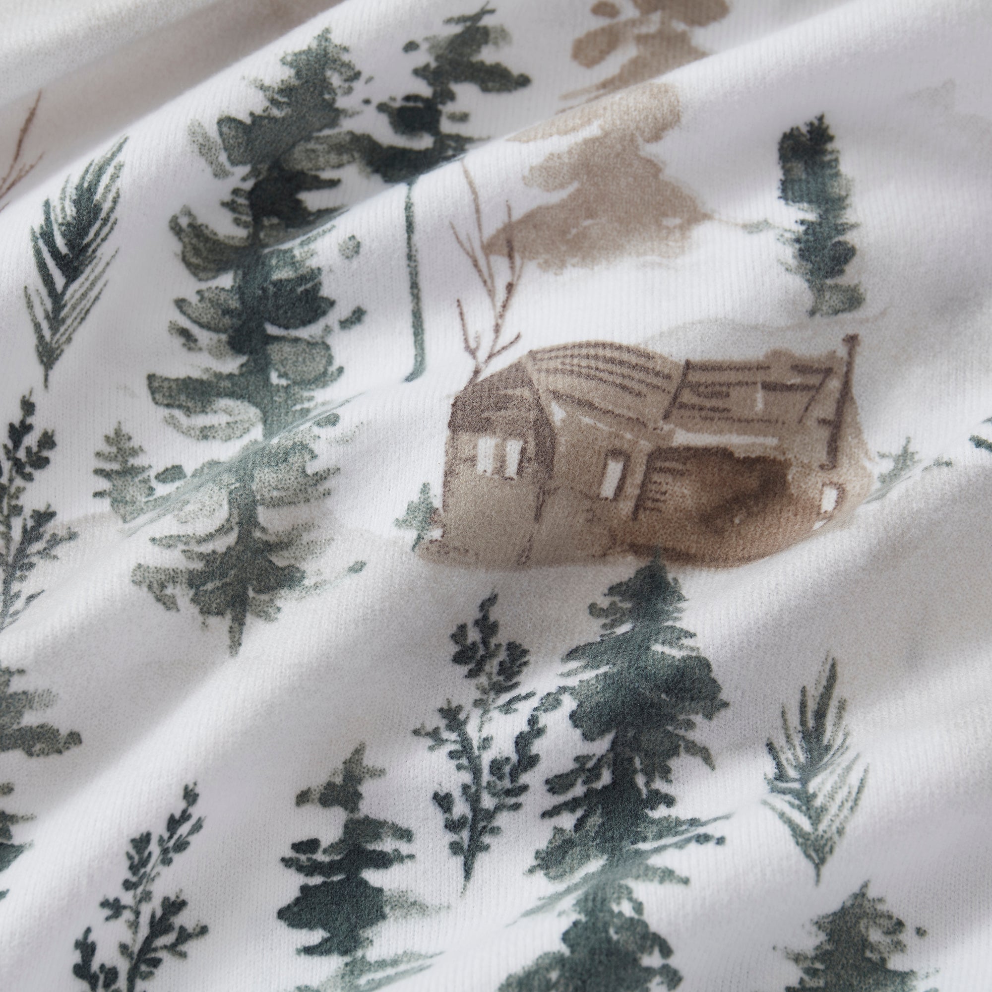 Winter Cabin Flannel 4-Piece Sheet Set