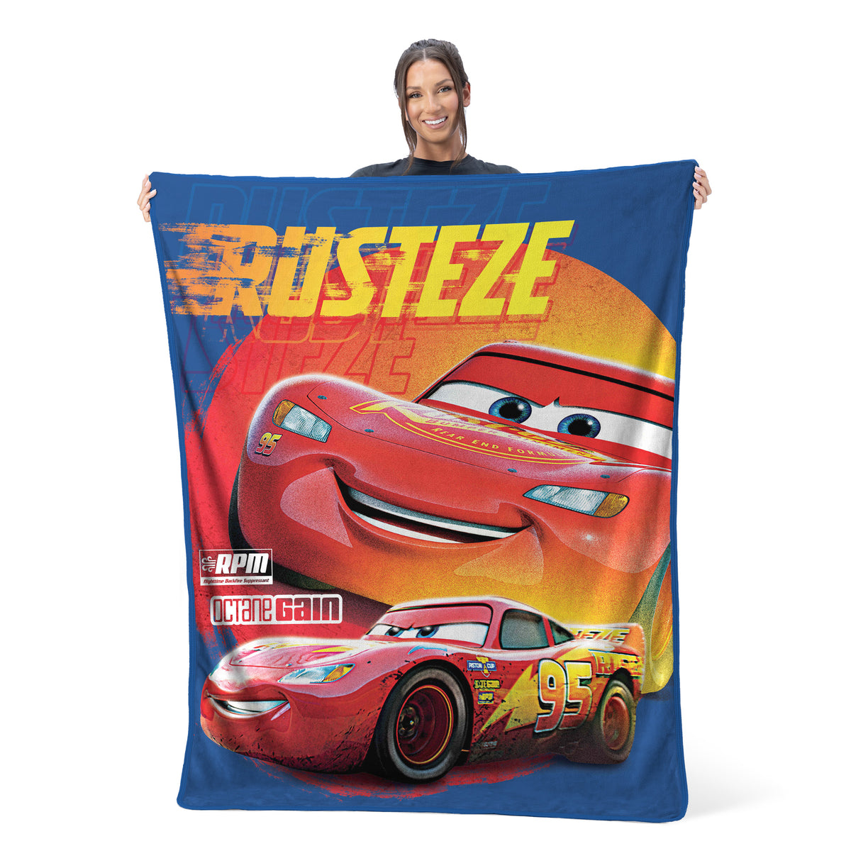 Kids Micro Raschel Throw Blanket 46"x60", Cars "Octane Gain"