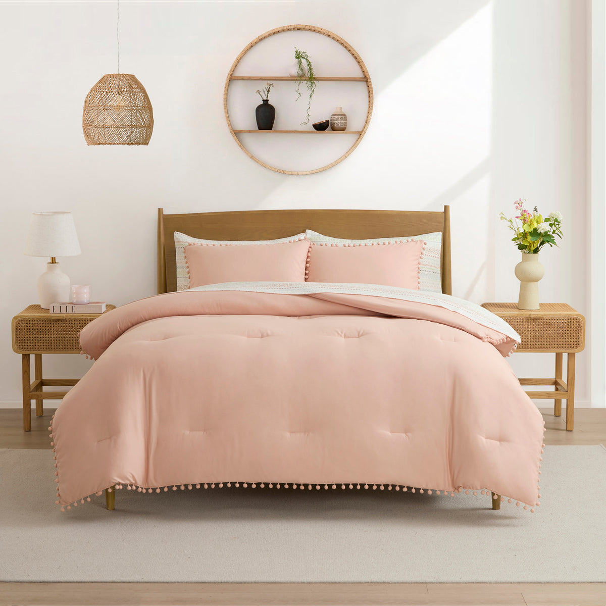 Kids Pom Pom Bed in a Bag Comforter & Sheet Set