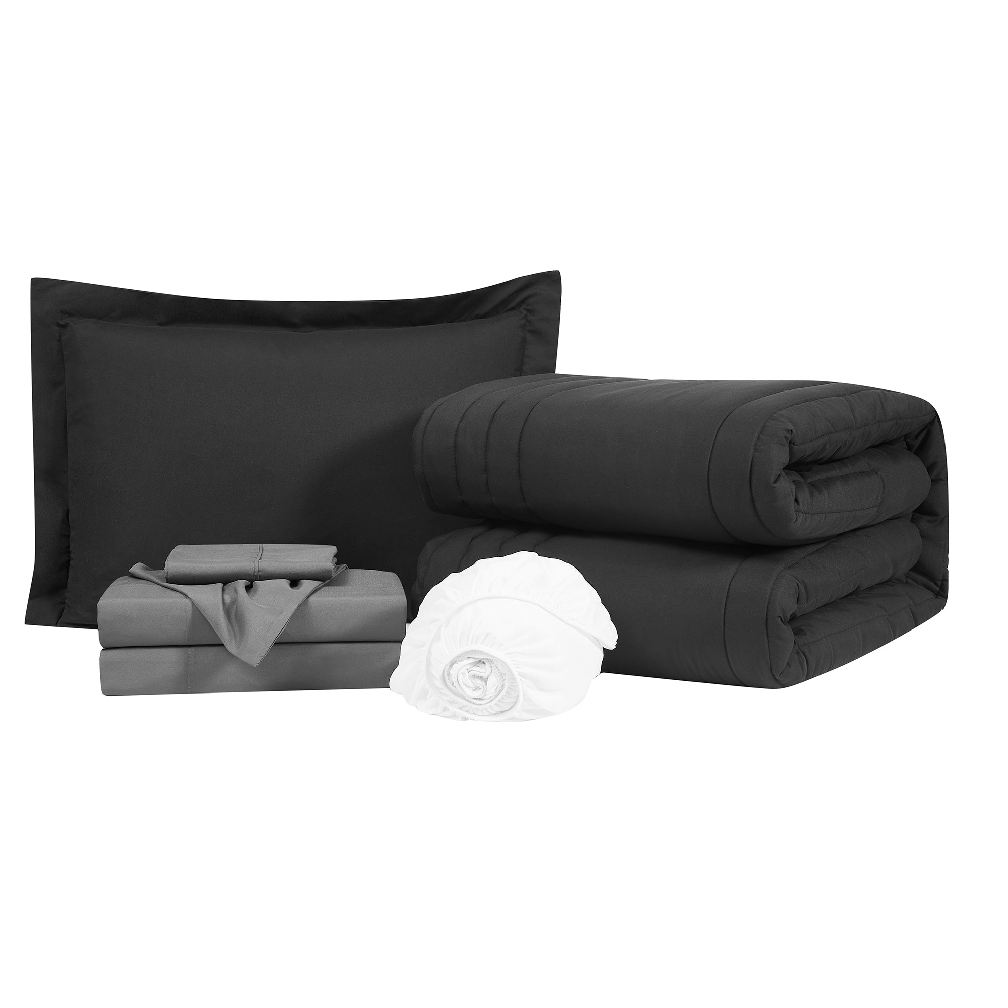 Dorm Room Essentials Twin XL Comforter Set Bedding ?– Bundle with Comforter, Mattress Protector & Sheets with Pockets on the Side & Built-in Corner Strap ?– Media Pocket for Devices