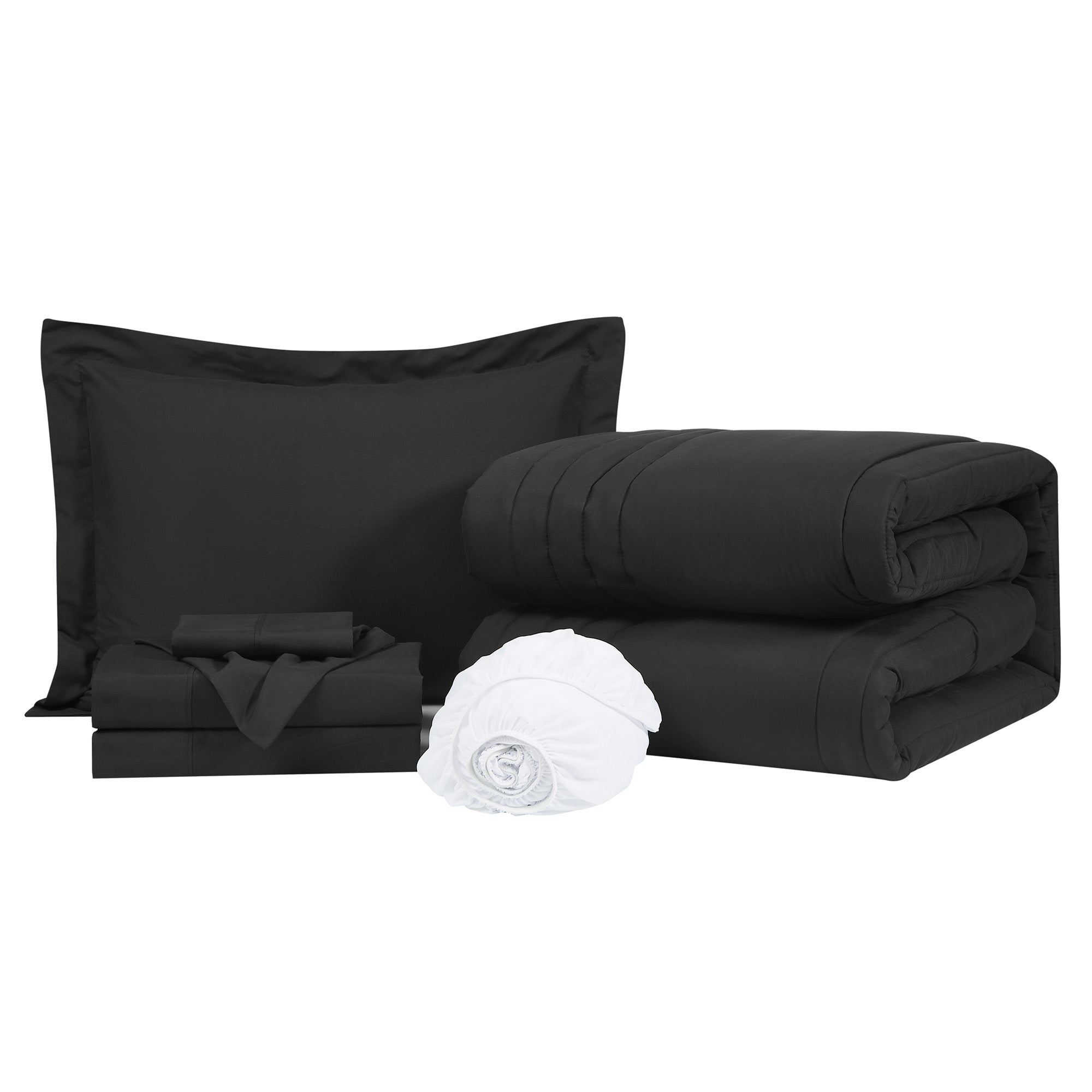 Dorm Room Essentials Twin XL Comforter Set Bedding ?– College-Ready Bundle with Comforter, Mattress Protector & Sheets with Pockets on the Side & Built-in Corner Strap ?– Media Pocket for Device