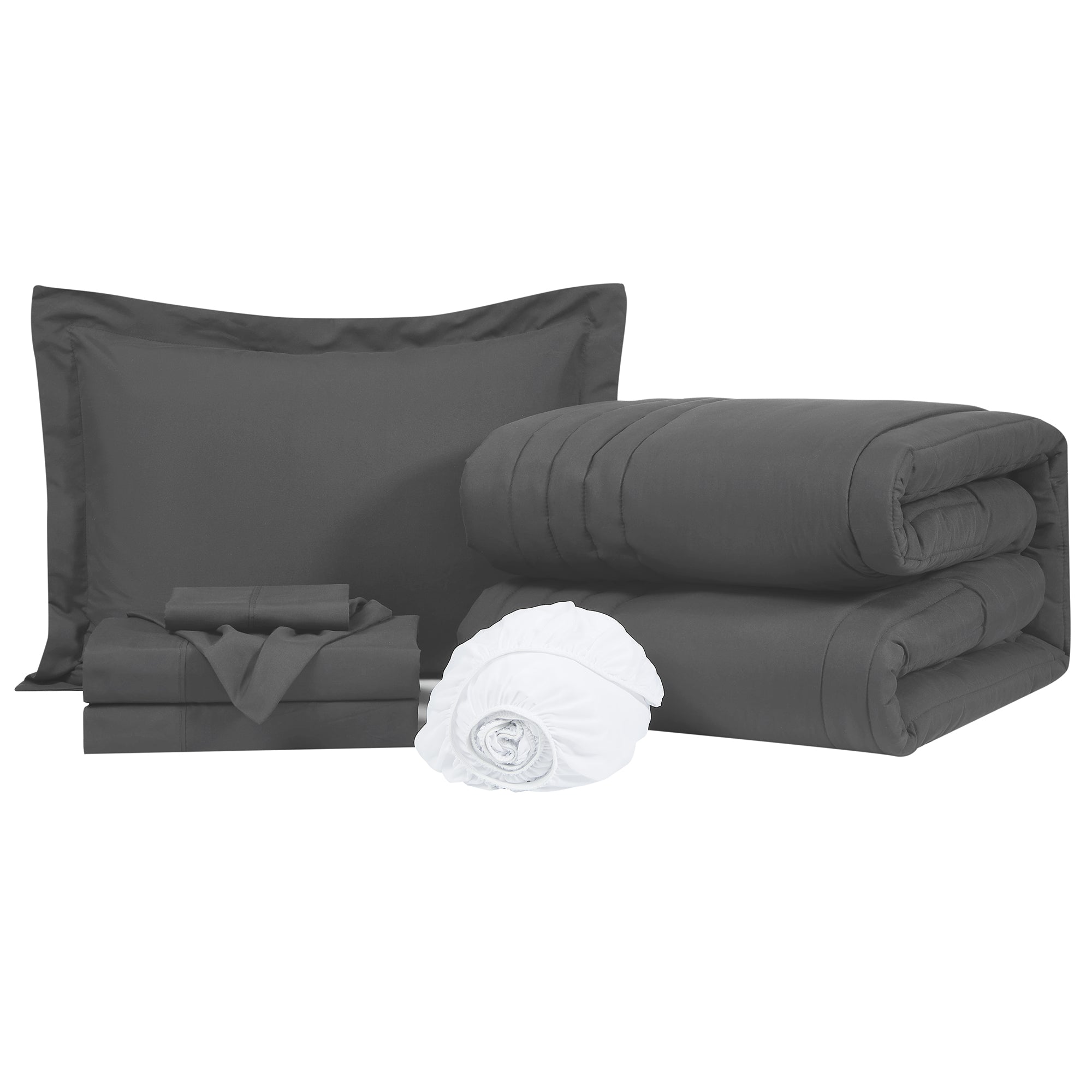 Dorm Room Essentials Twin XL Comforter Set ?– College-Ready Bundle with Comforter, Mattress Protector & Sheets with Pockets on the Side & Built-in Corner Strap ?– Media Pocket for Devices