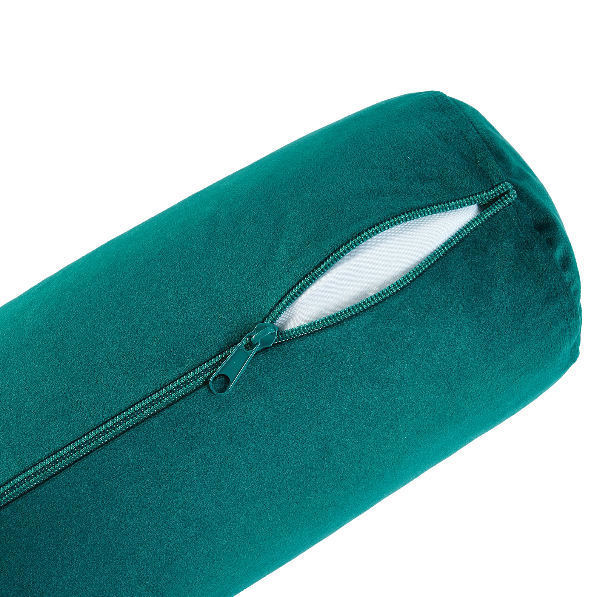 Premium Yoga Bolster Pillow 6? × 26? — Supportive Cylinder Shape Filled with EPS Beans for Stretching, Meditation, Pilates & Deep Relaxation, Removable Cover, Teal