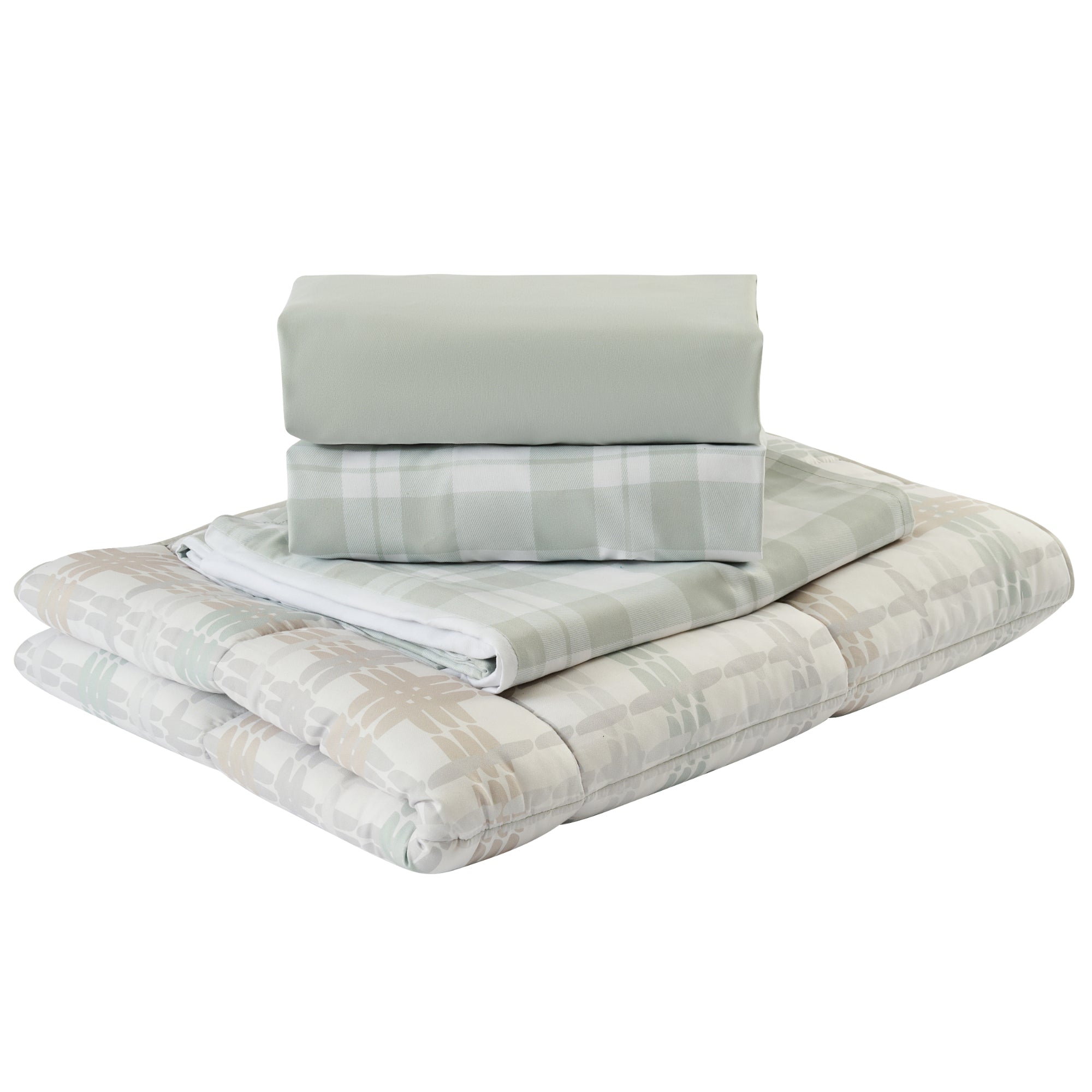 4-Piece Baby Crib Bedding Set, 100% Ultra Soft Microfiber - Baby Plaid