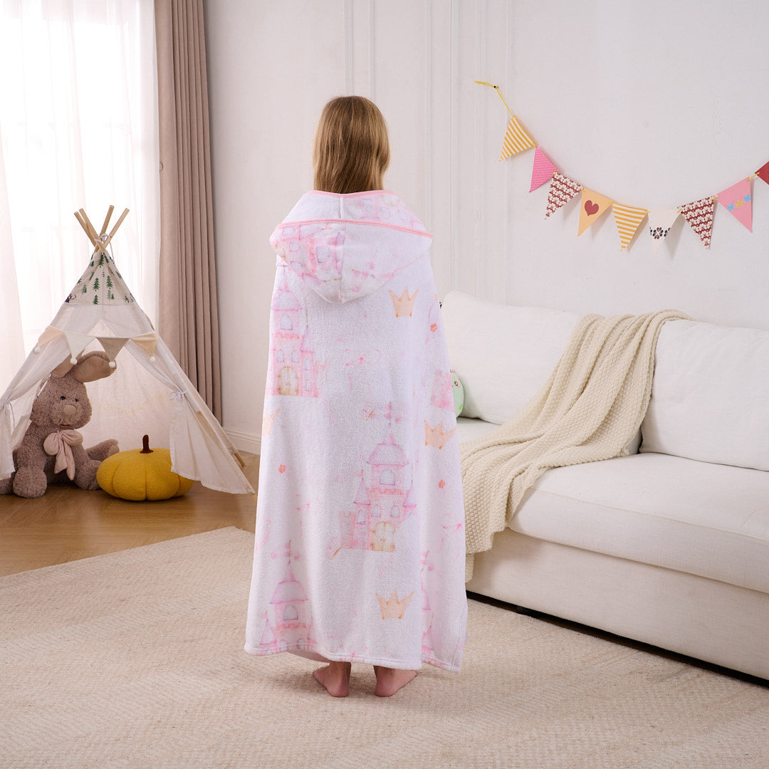 Kids' Hooded Blanket 50" Wide x 45" Length - Fairytale Princess