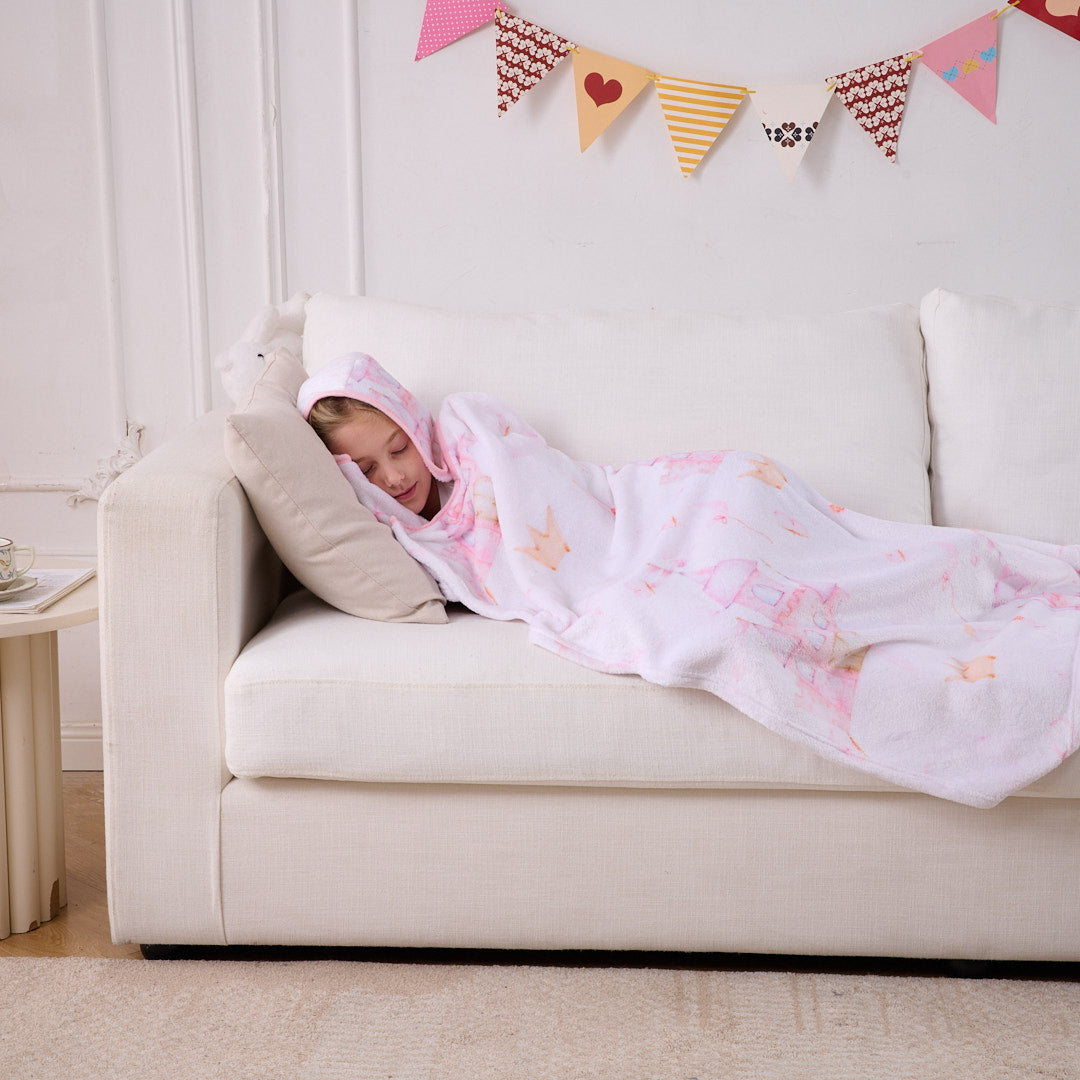 Kids' Hooded Blanket 50" Wide x 45" Length - Fairytale Princess