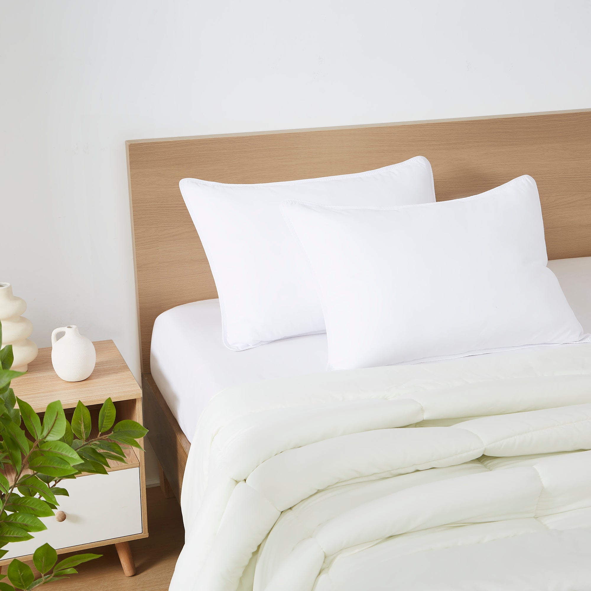 Down Alternative Bed Pillows, Set of 2