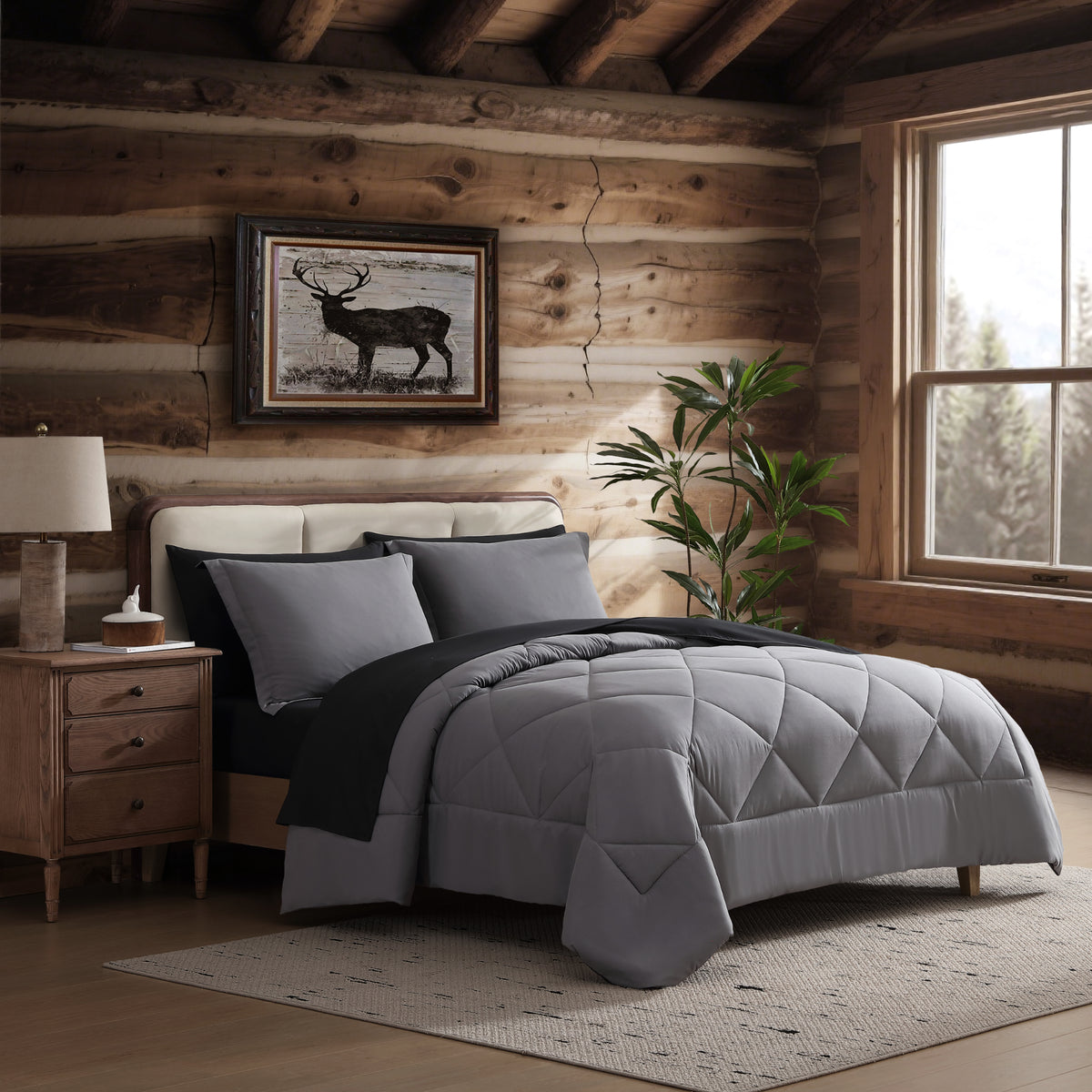 Coleman® 7 Piece Reversible Comforter & Sheet Set, All Season Bedding Set