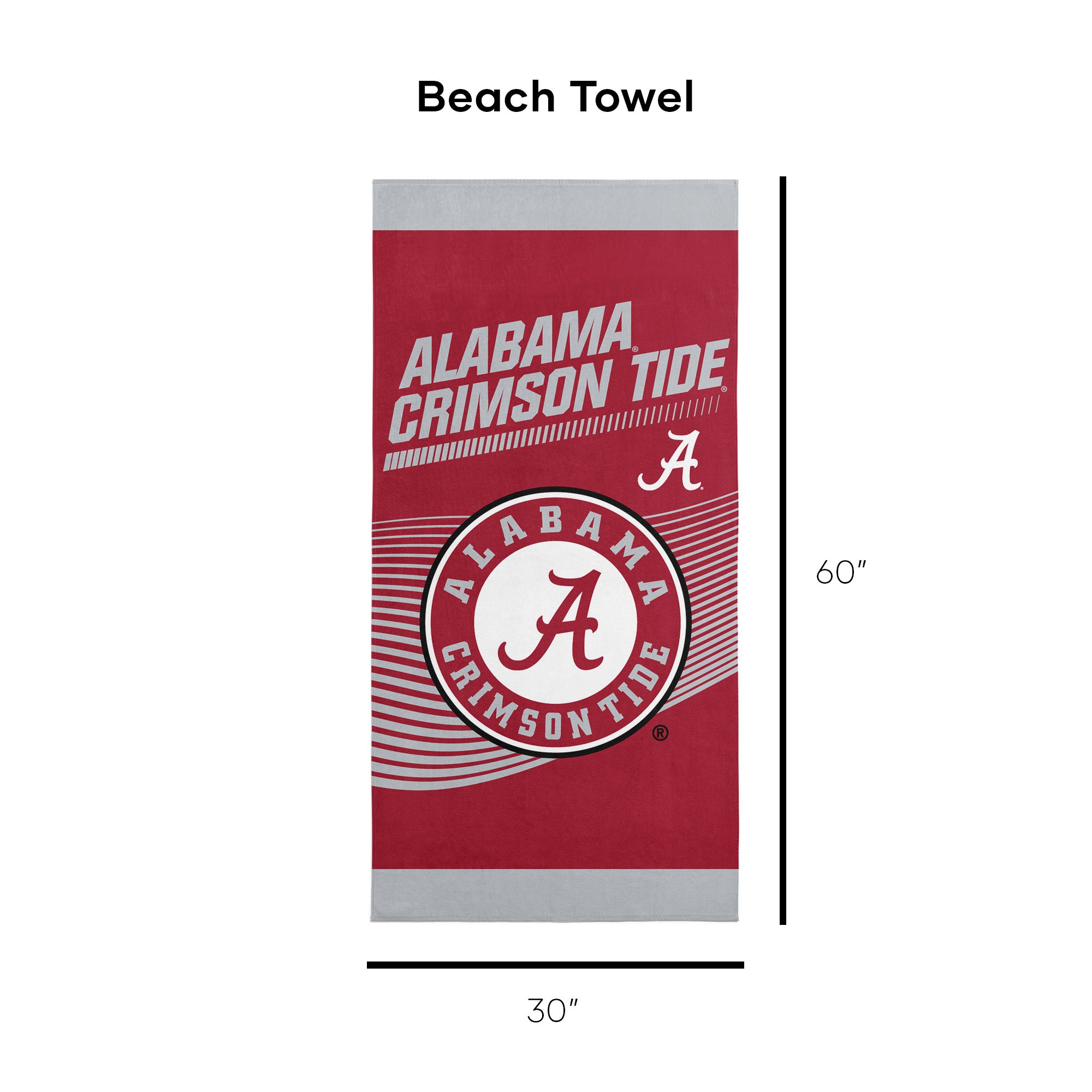 NCAA Alabama Crimson Tide 30" x 60" Beach Towel