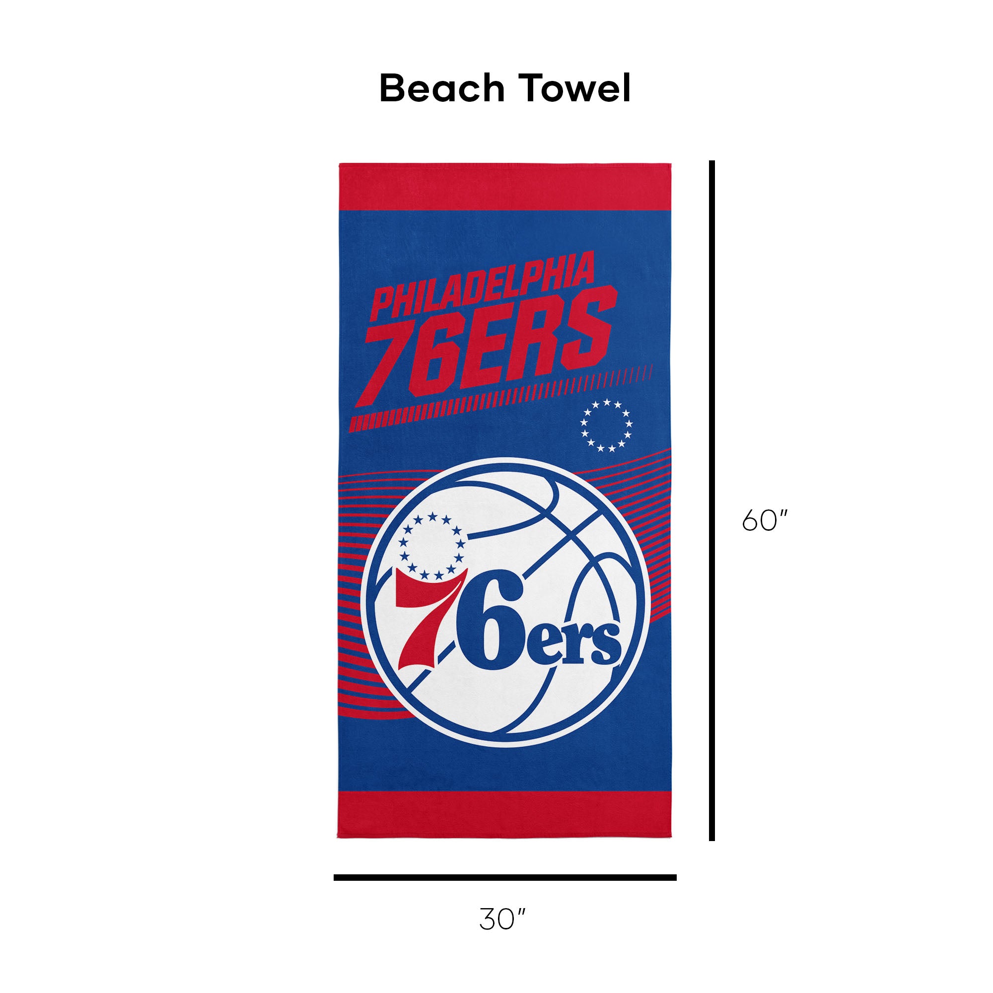 NBA Philadelphia 76ers 30" x 60" Beach Towel