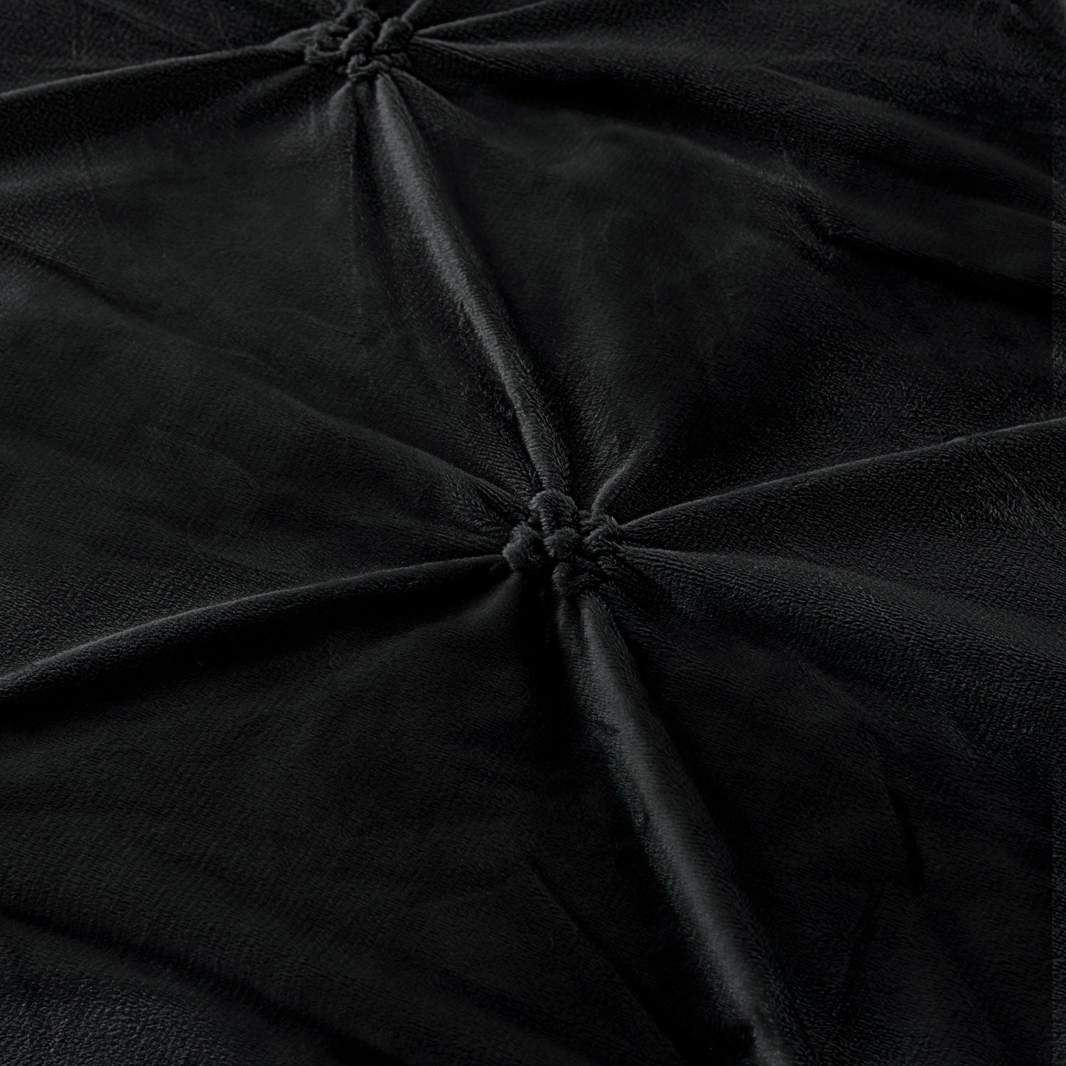 Pintuck Sherpa 3-Piece Comforter Set Black - Fabric
