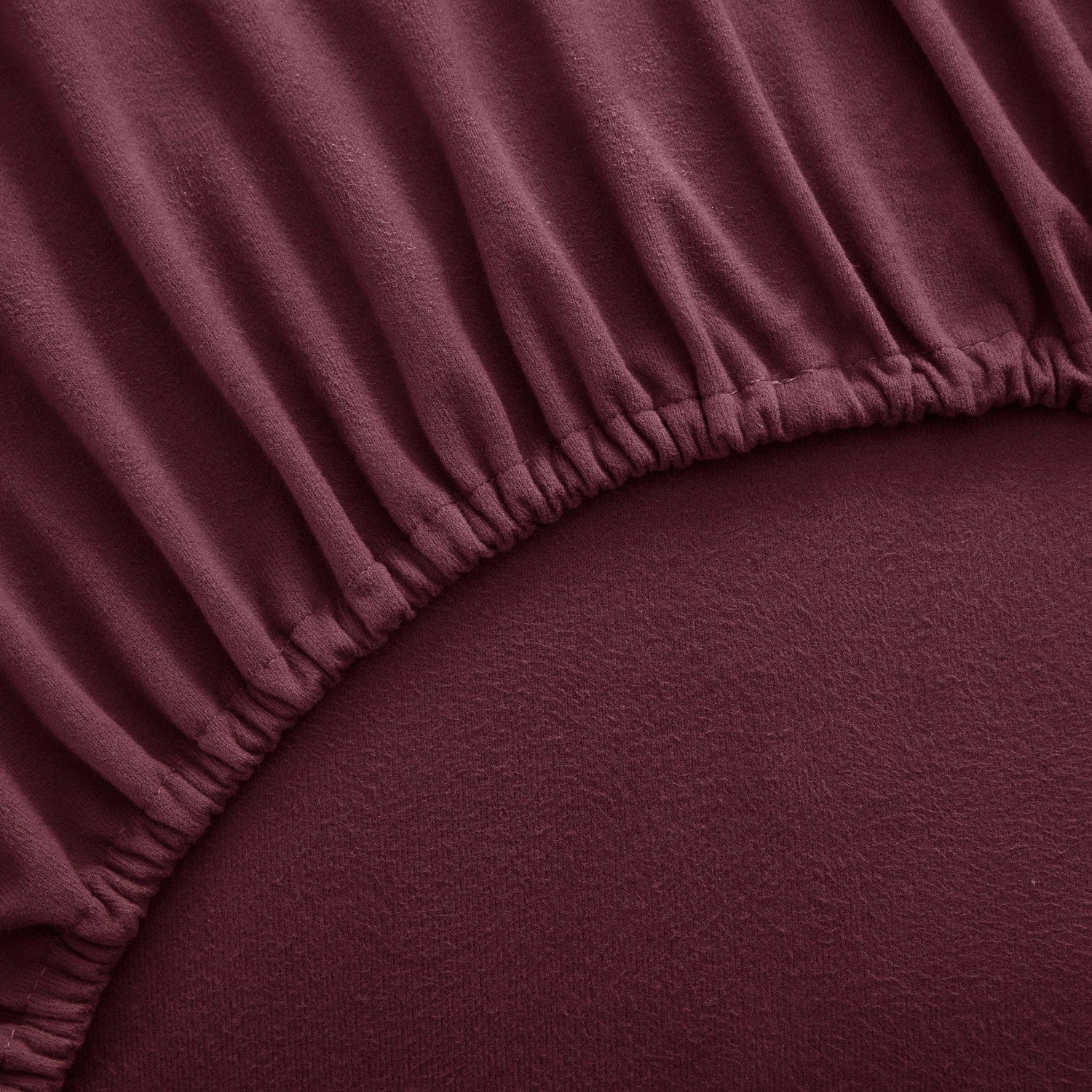 Flannel 4-Piece Sheet Set Burgundy - Fitted