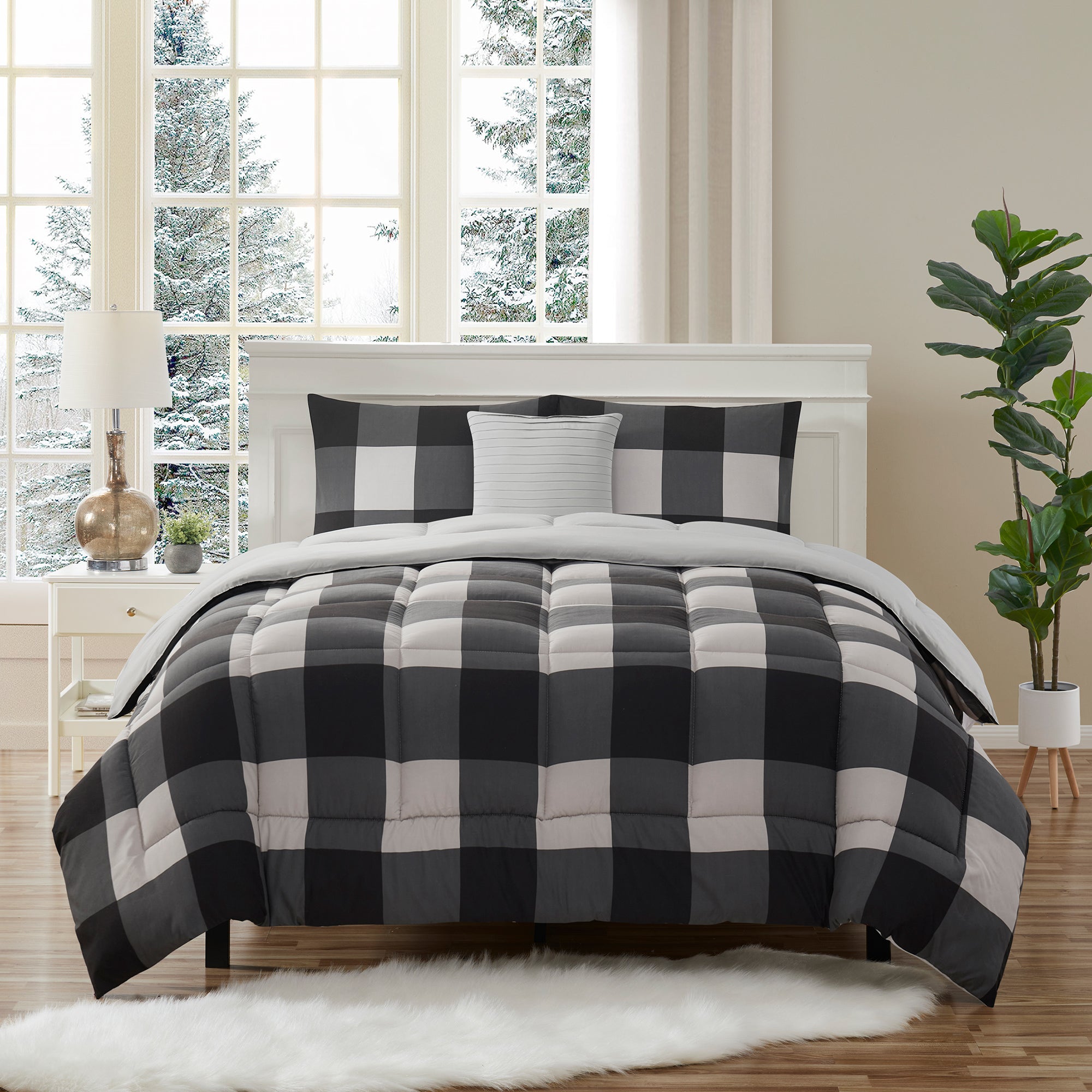 Buffalo Check 4-Piece Reversible Comforter Set
