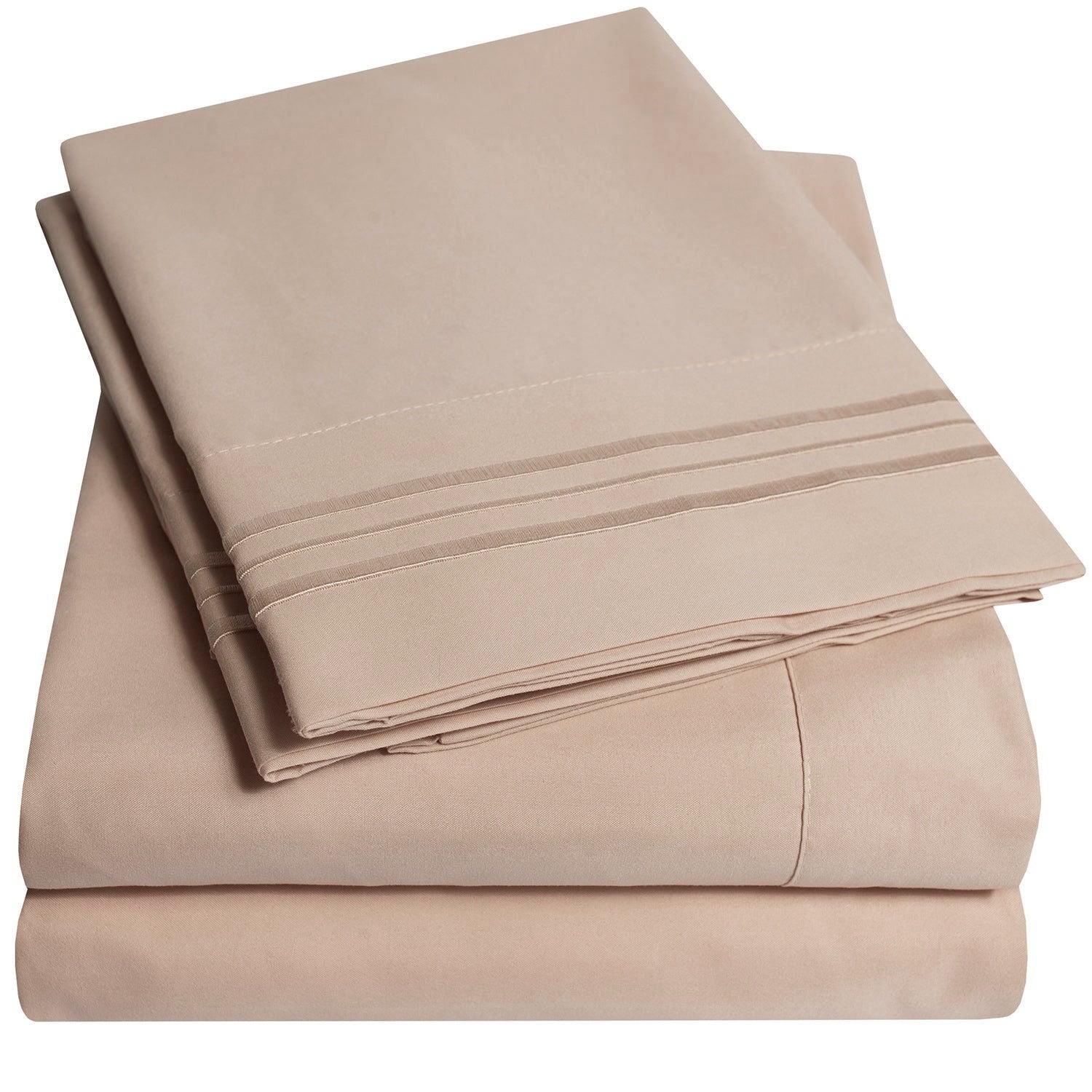 Basic 5-Piece Bed in a Bag Set Taupe - Sheets