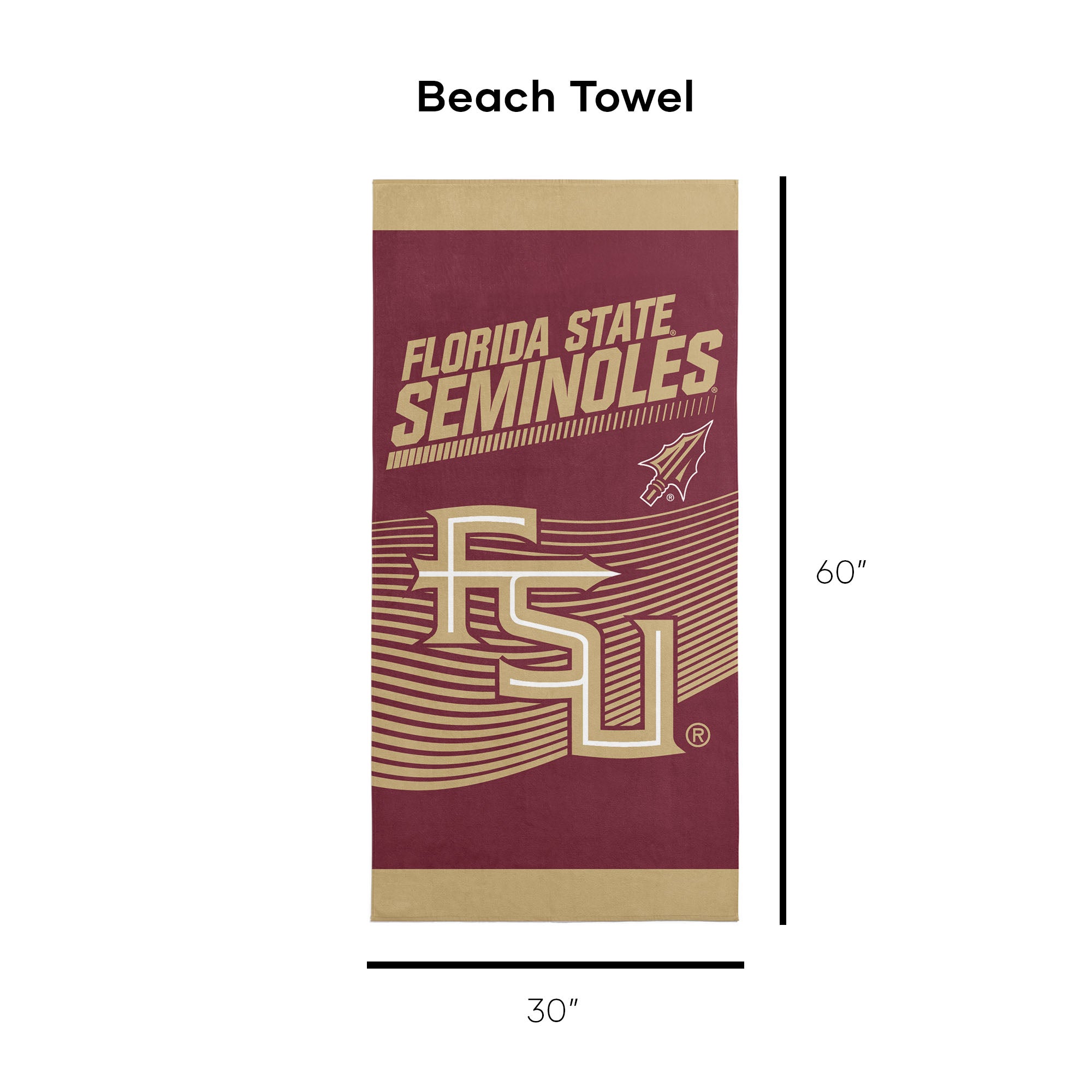 NCAA Florida State Seminoles 30" x 60" Beach Towel