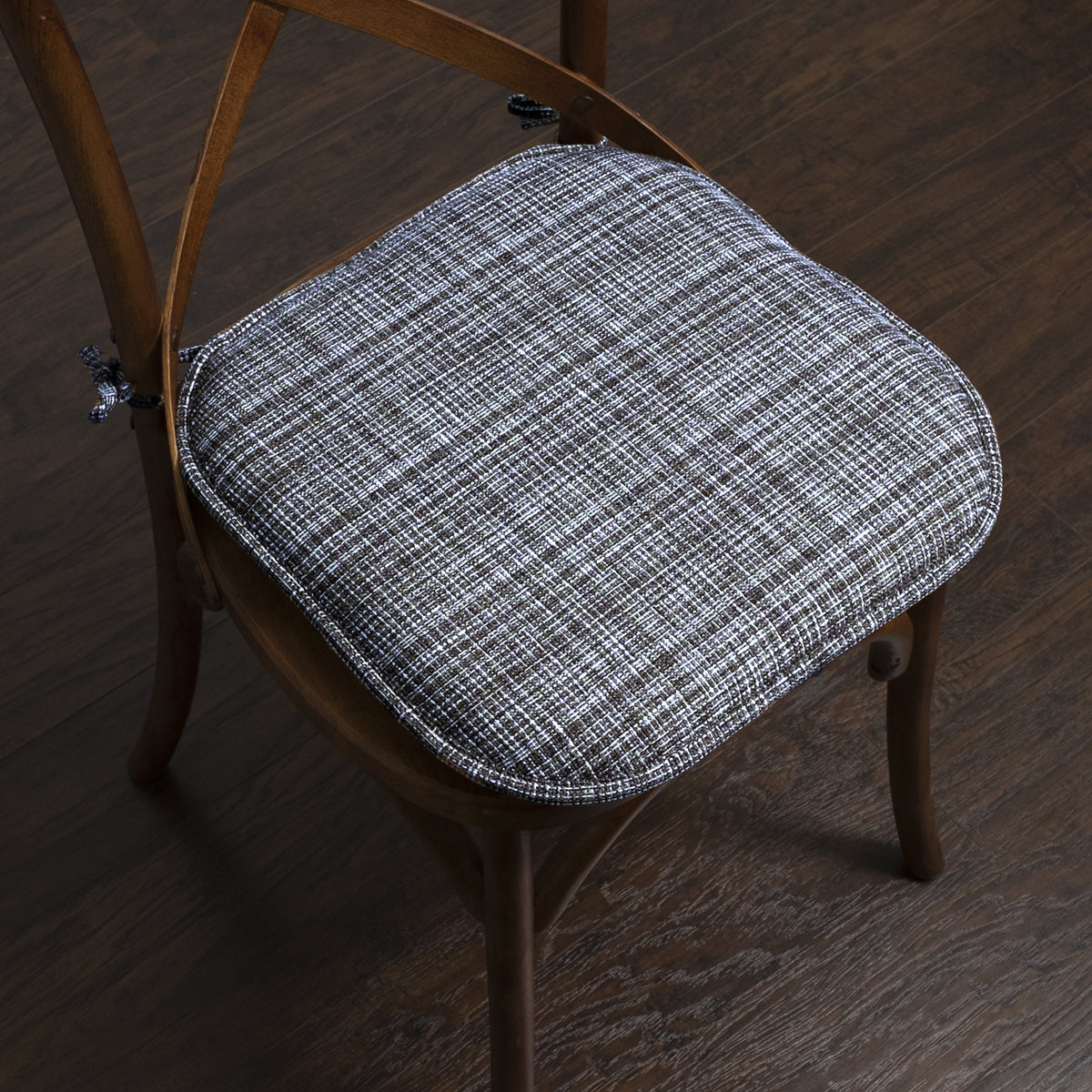 Aria Memory Foam Non-Slip 16" x 16" Chair Cushions with ties