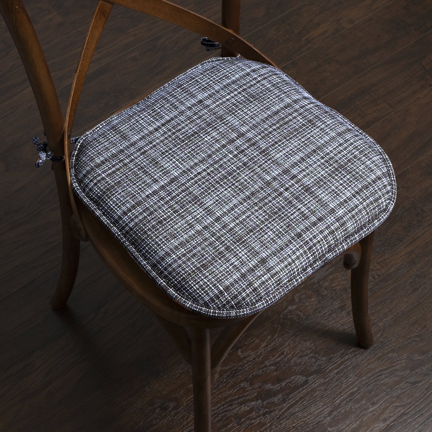 Aria Memory Foam Non-Slip 16" x 16" Chair Cushions with ties