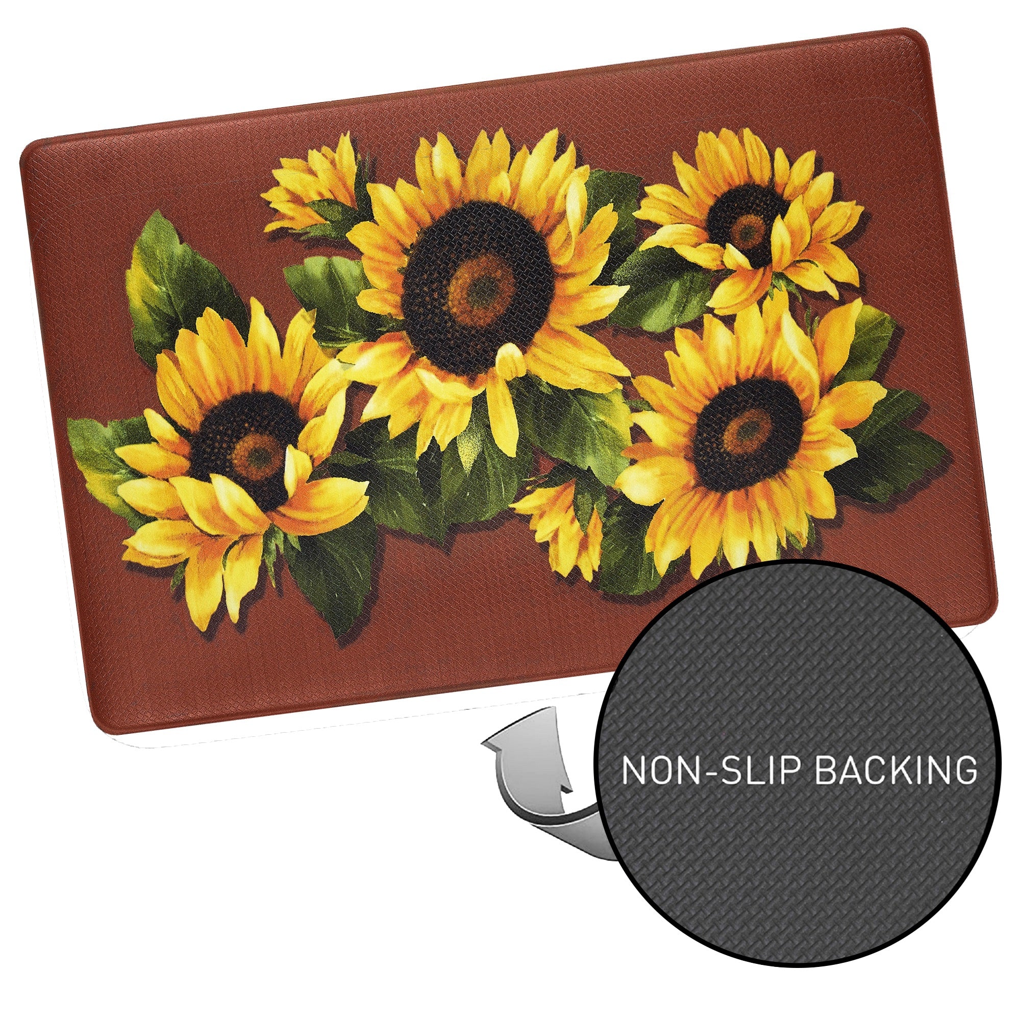 Black Eyed Susan Memory Foam Anti-Fatigue Kitchen Floor Mat 18 x 30