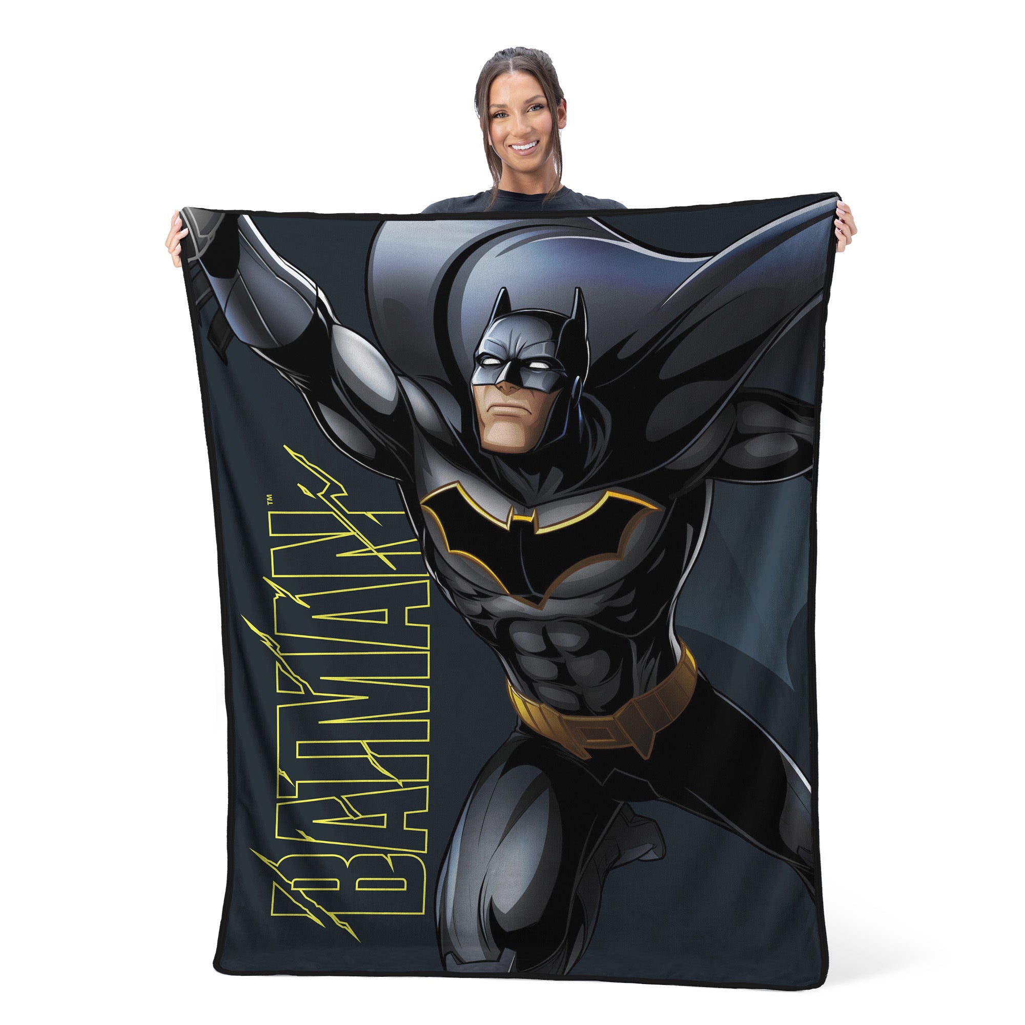 Kids Micro Raschel Throw Blanket 46"x60", Batman "Midnight Batman"