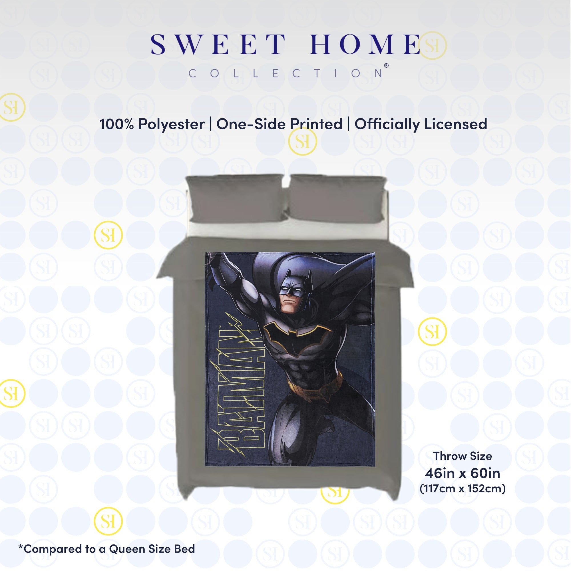 Batman Micro Raschel Throw Blanket 46"x60"