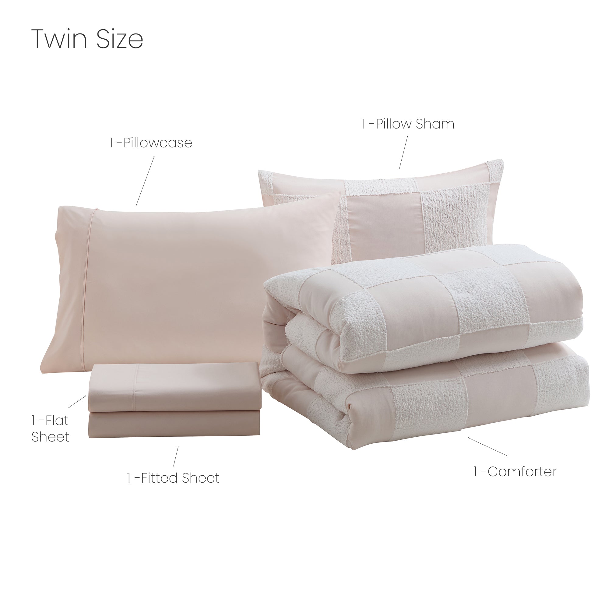 Kids Chenille Checkered Bed in a Bag Comforter & Sheet Set