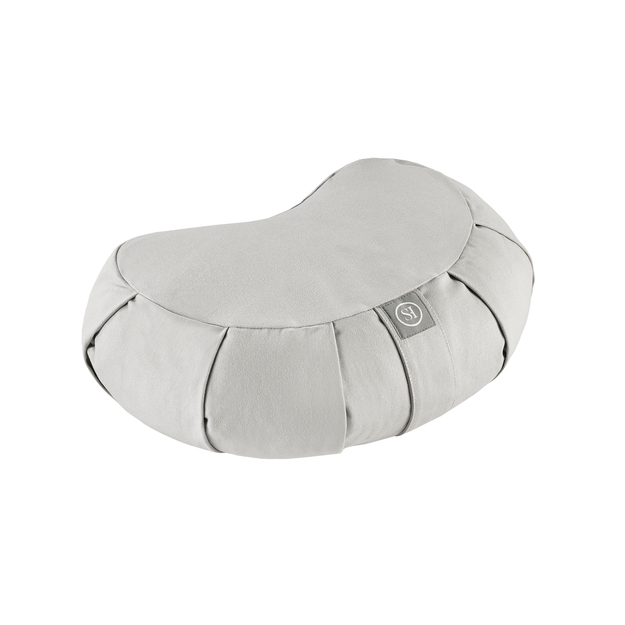 Crescent Zafu Meditation Cushion, 17" Yoga Pillow with removable cotton cover