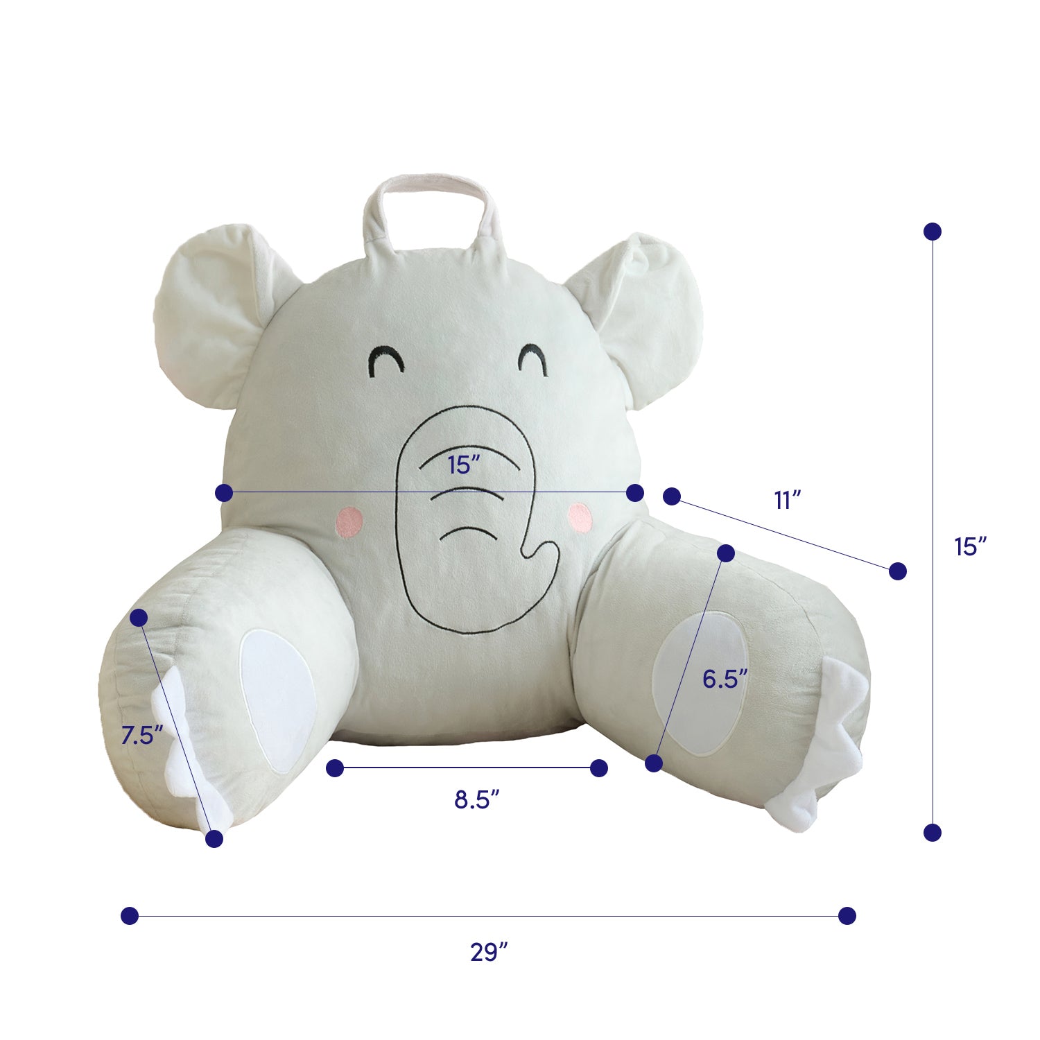 Kids Character Bed Rest Reading Pillow - Elephant