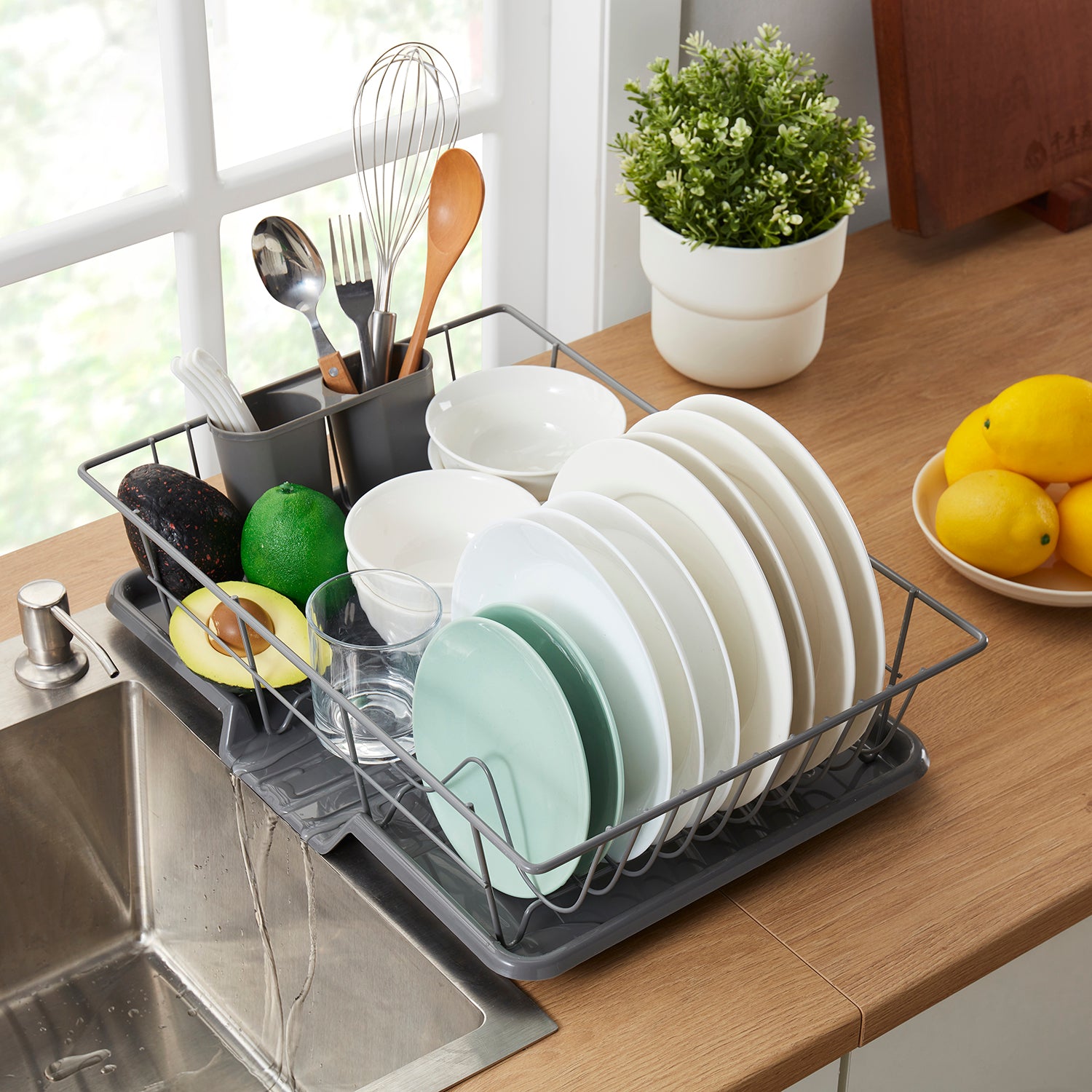 Sweet Home Collection Dish Drying Rack - Thumbnail 4