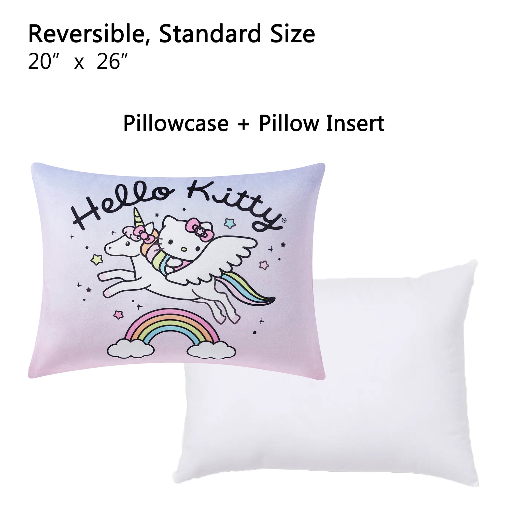 Hello Kitty Kids Reversible Pillow with Removable Shell