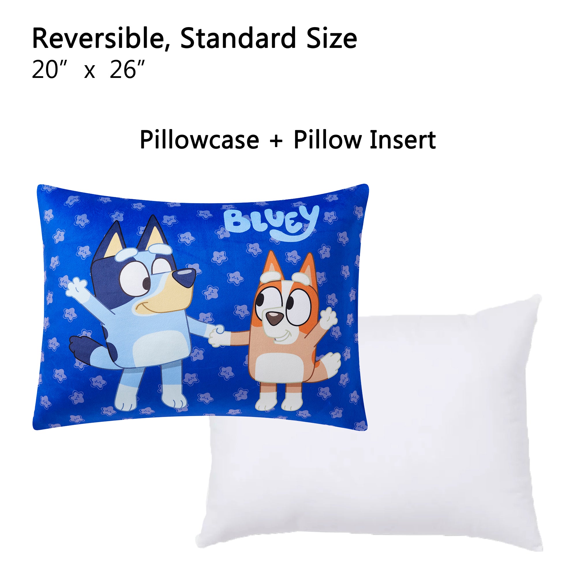 Bluey Kids Reversible Pillow with Removable Shell