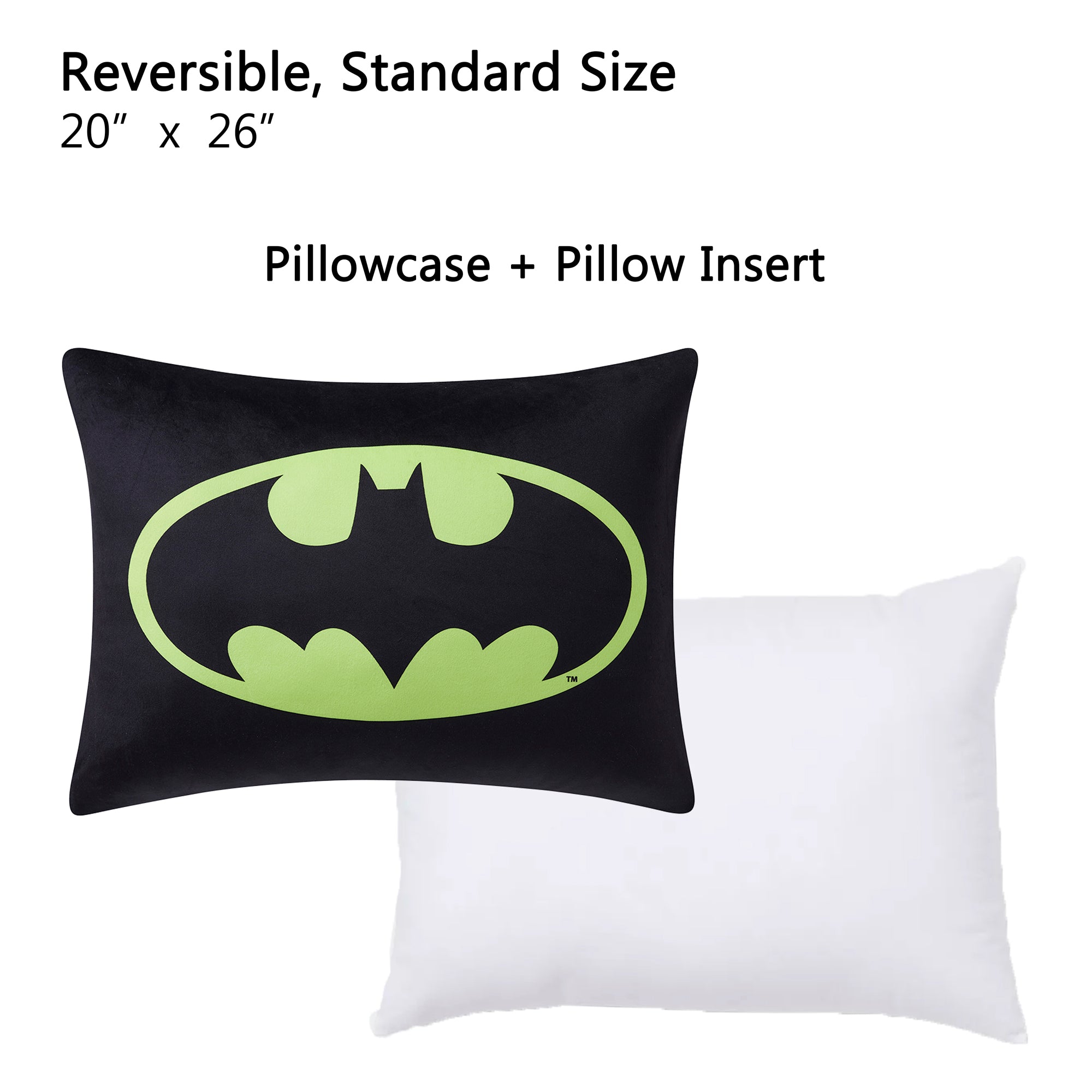 Batman Signal Kids Reversible Pillow with Removable Shell