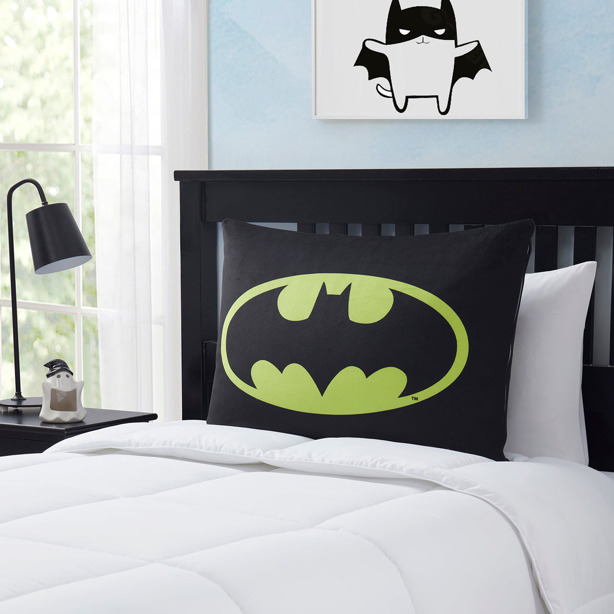 Batman Signal Kids Reversible Pillow with Removable Shell