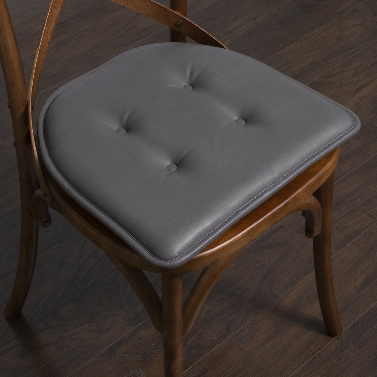 U-Shape Memory Foam Chair Pad Cushion No Slip Faux Leather 16" x 17"