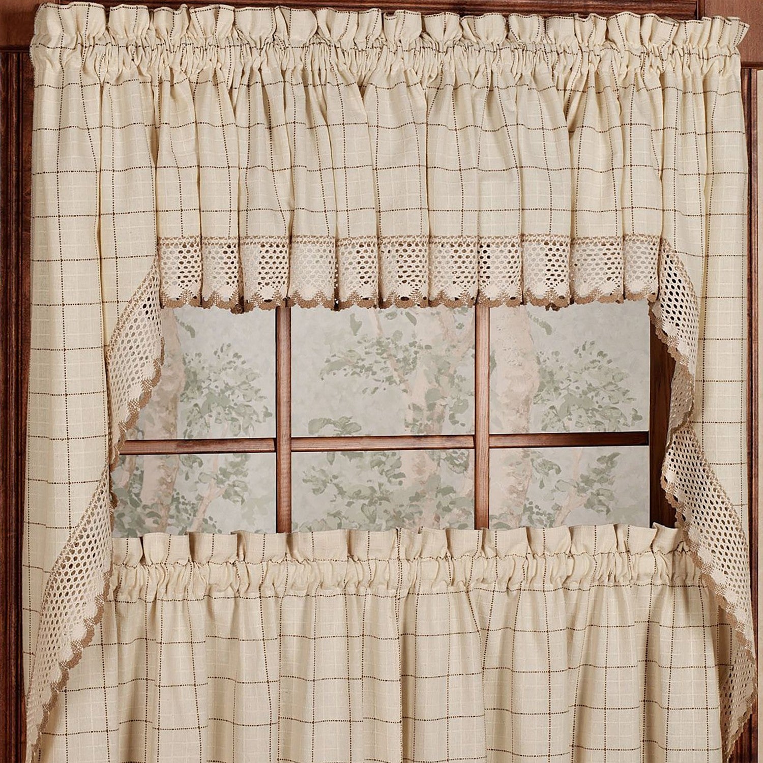 Adirondack Cotton Kitchen Window Curtains