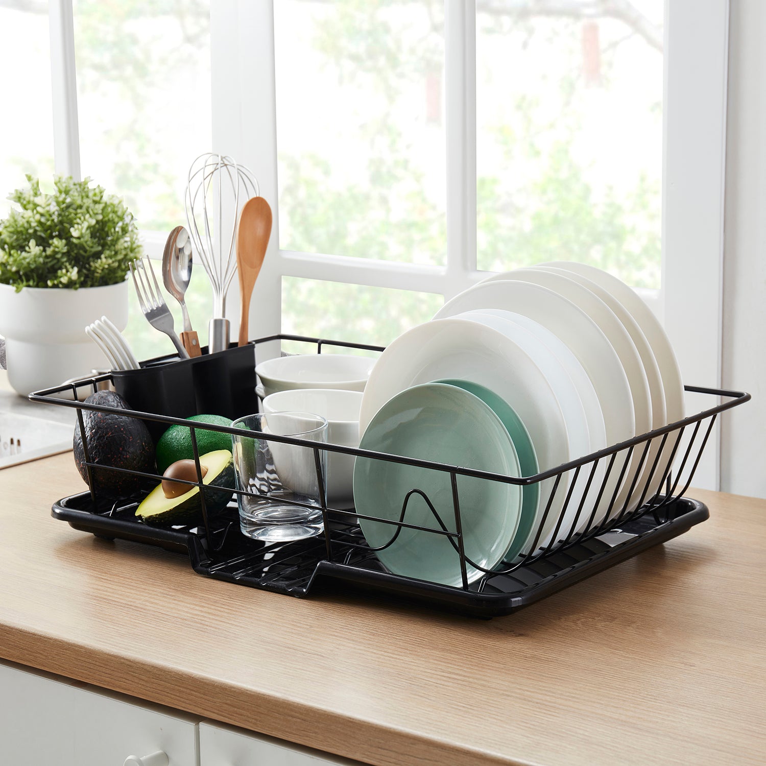 3 Piece Dish Drainer Set Sweet Home Collection 3-piece-dish-drainer-set-sweet-home-collection