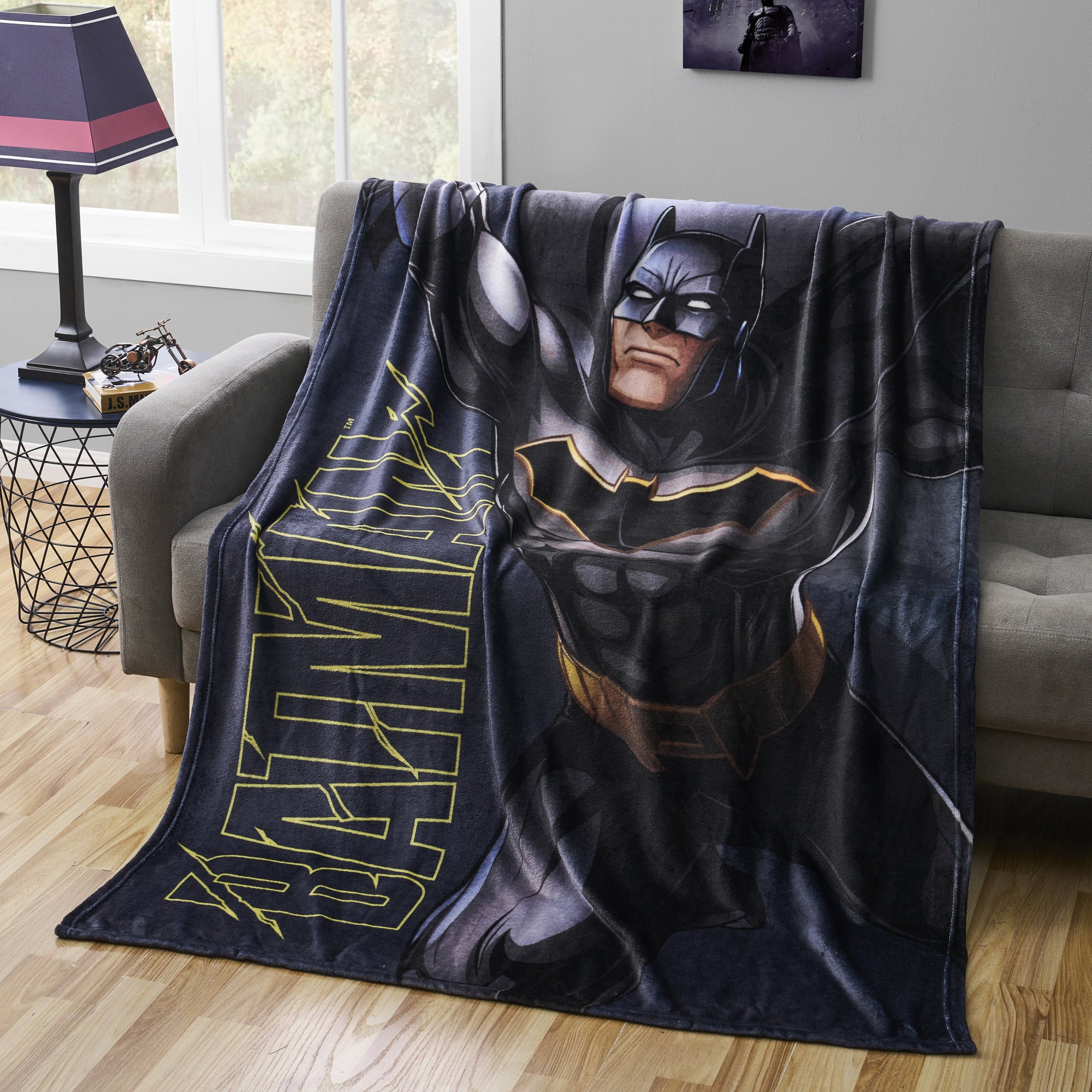 Kids Micro Raschel Throw Blanket 46"x60", Batman "Midnight Batman"