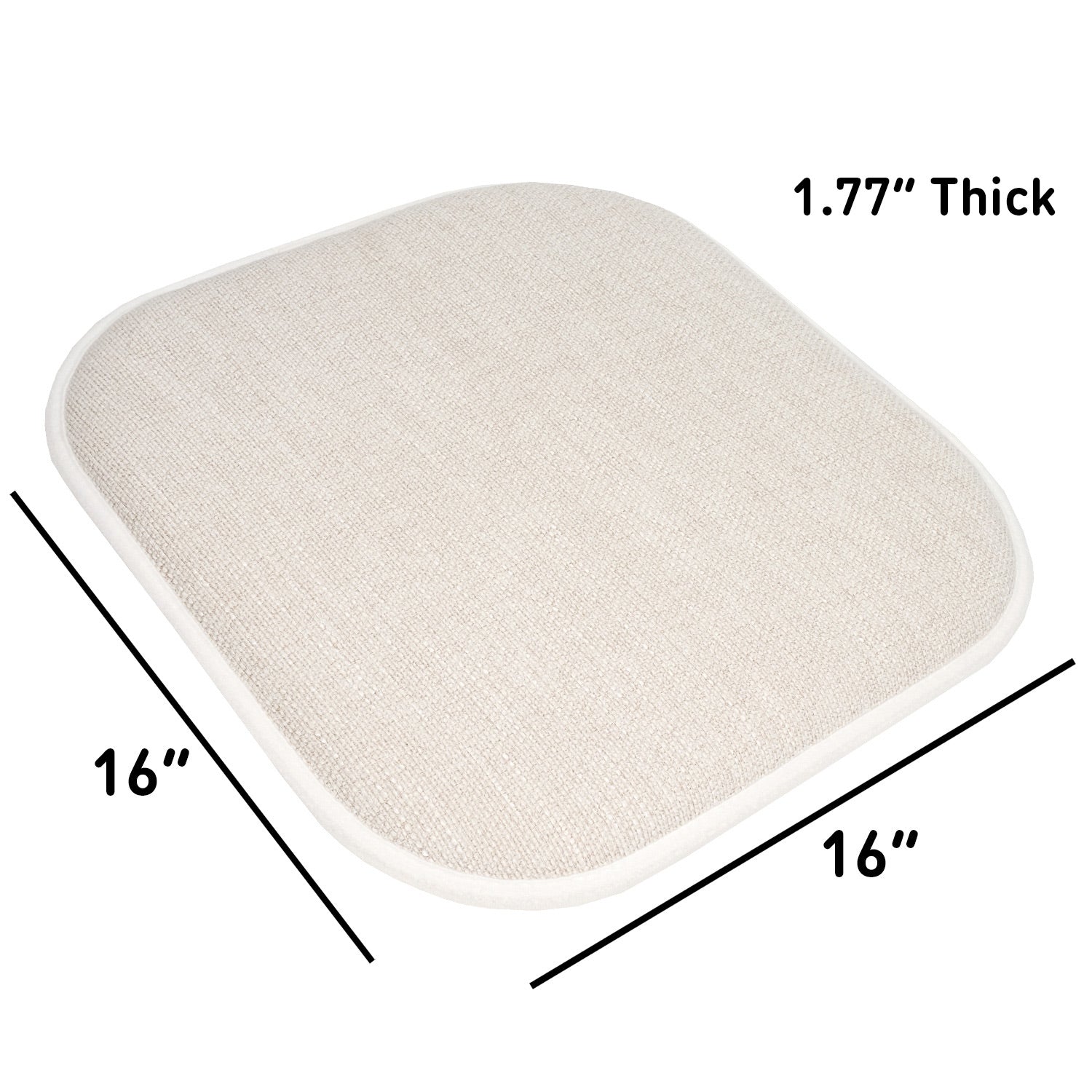 Alexis Chair Cushion Set Linen Beige - Size