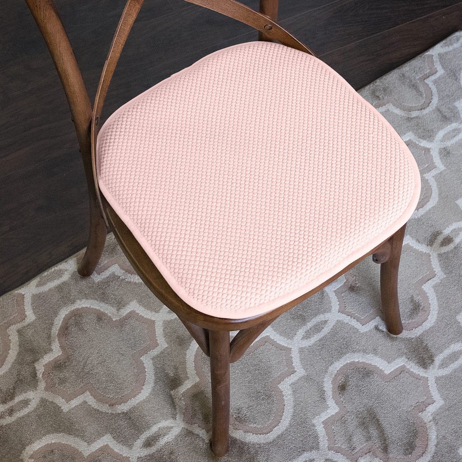 Honeycomb Chair Cushion Set Pink - Chair