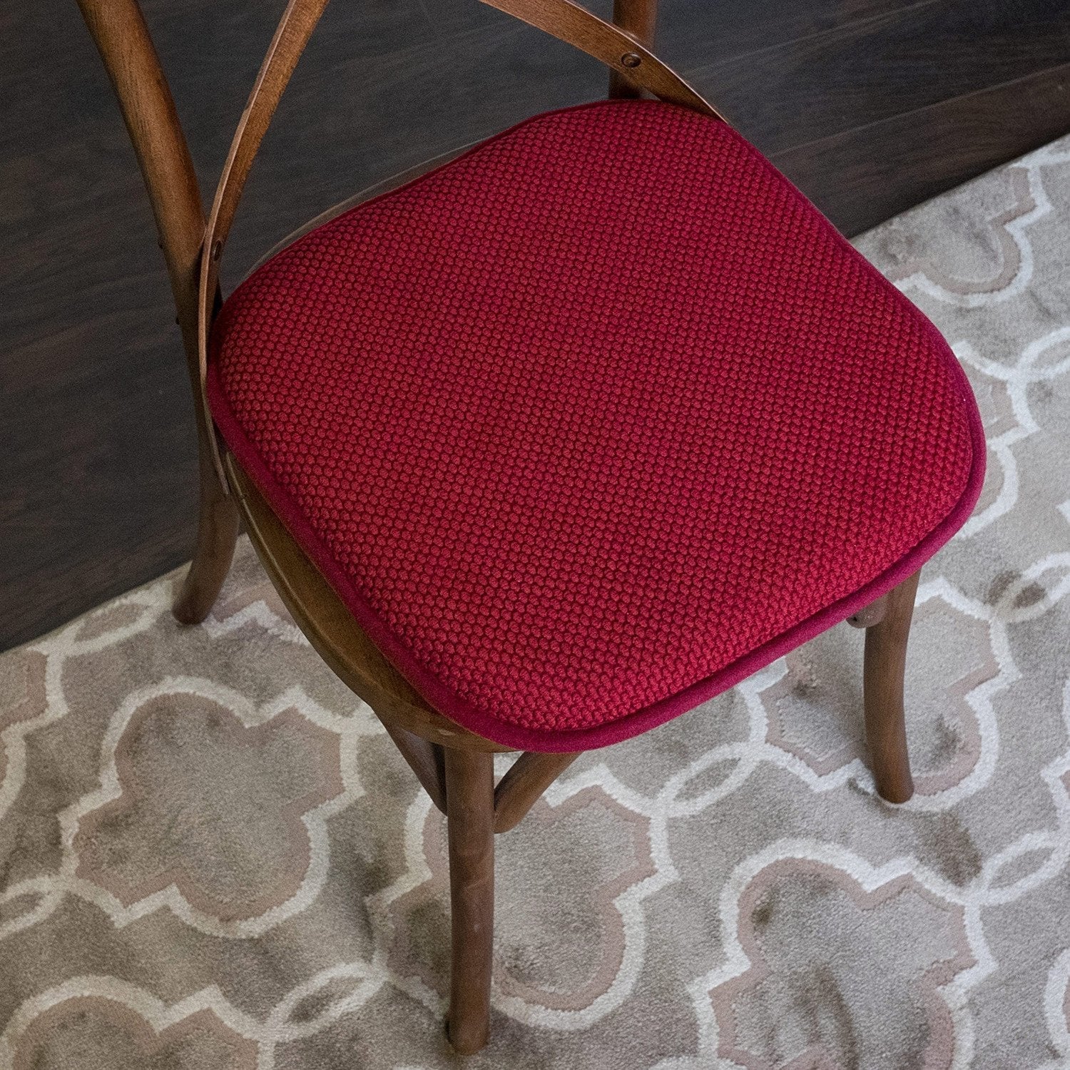 Honeycomb Chair Cushion Set Red - Chair