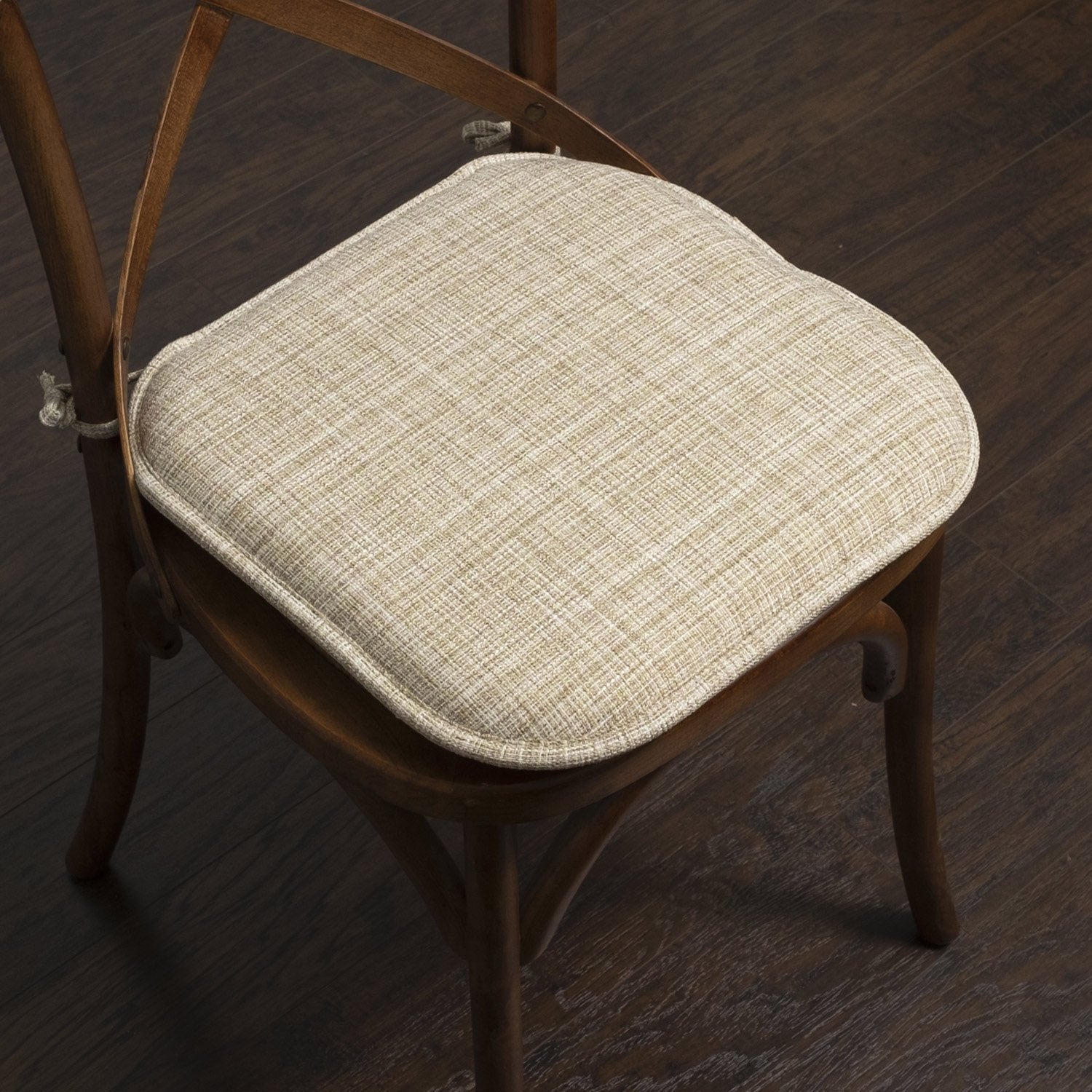Aria Chair Cushion Set with Ties Multi Beige - Chair
